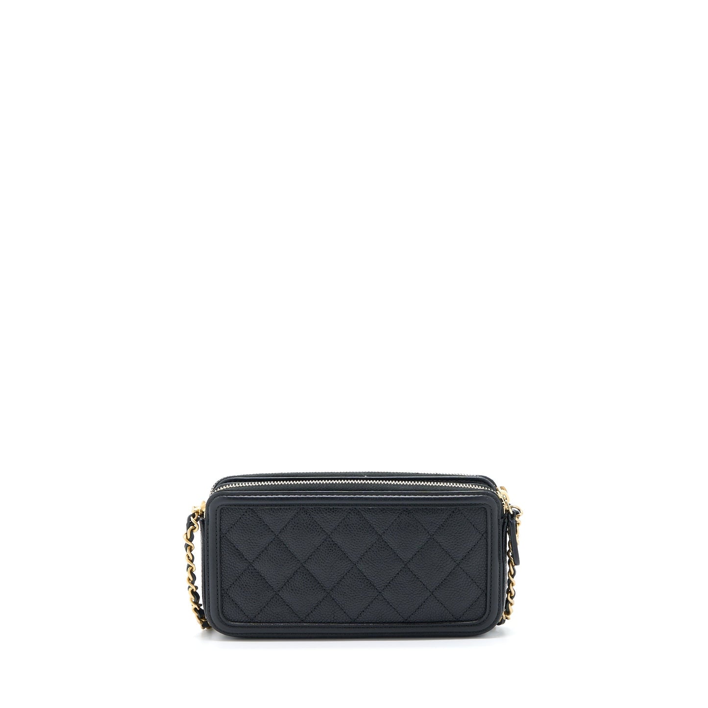 Chanel Filigree Long Wallet On Chain Caviar Black
