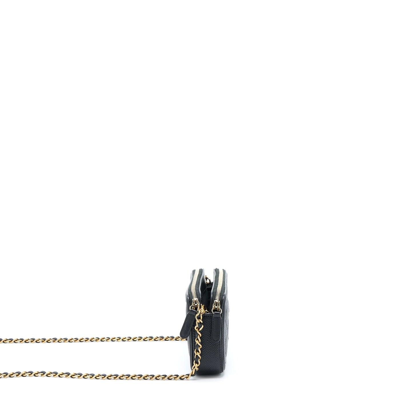 Chanel Filigree Long Wallet On Chain Caviar Black