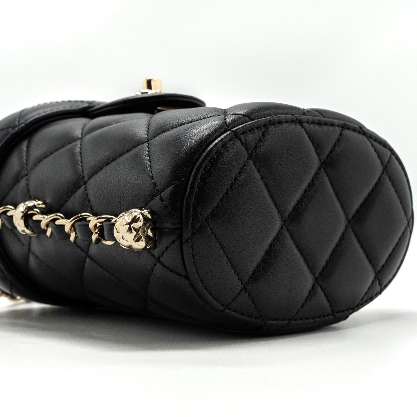 Chanel Vanity With Chain Lambskin Black L(Microchip)