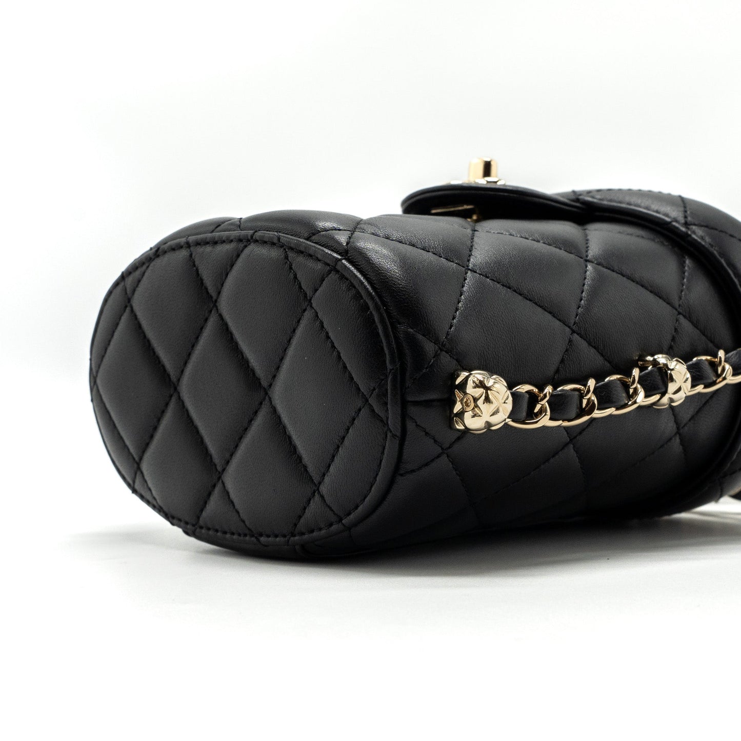 Chanel Vanity With Chain Lambskin Black L(Microchip)