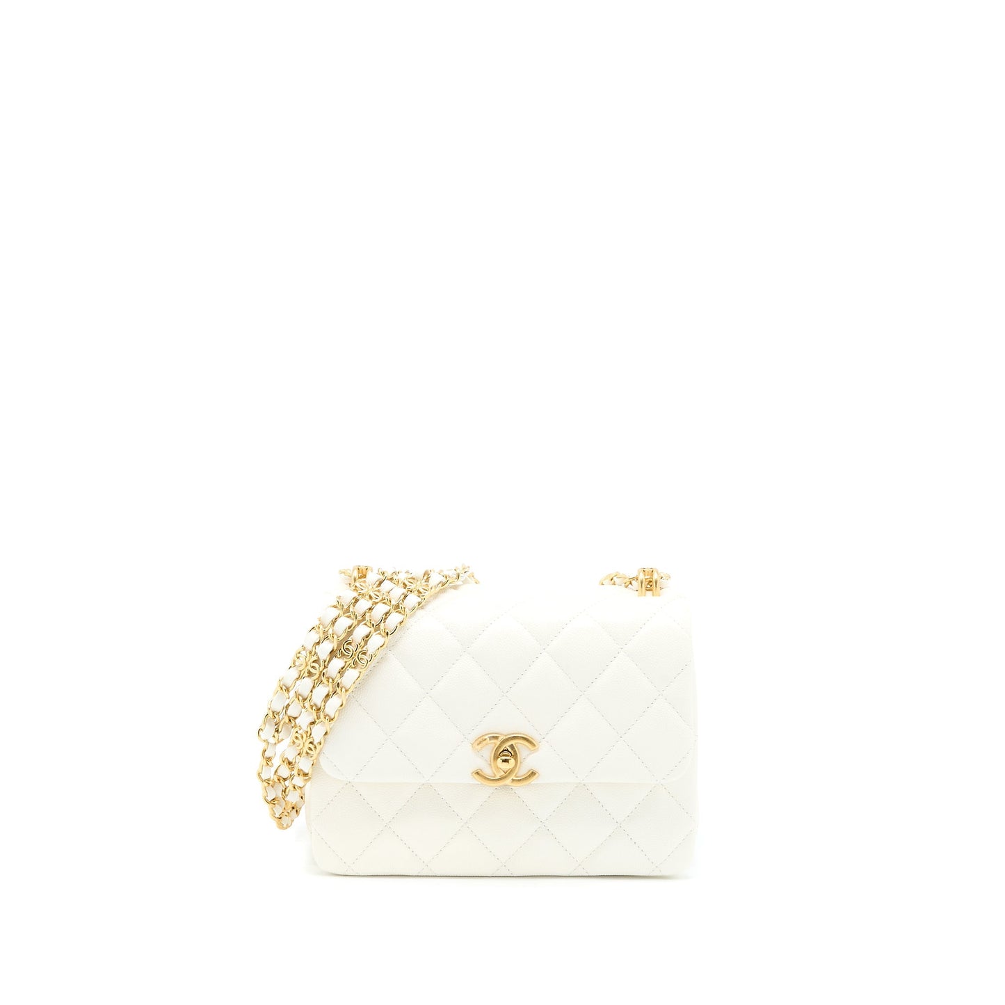 Chanel 22K Coco First Caviar White  (Microchip)