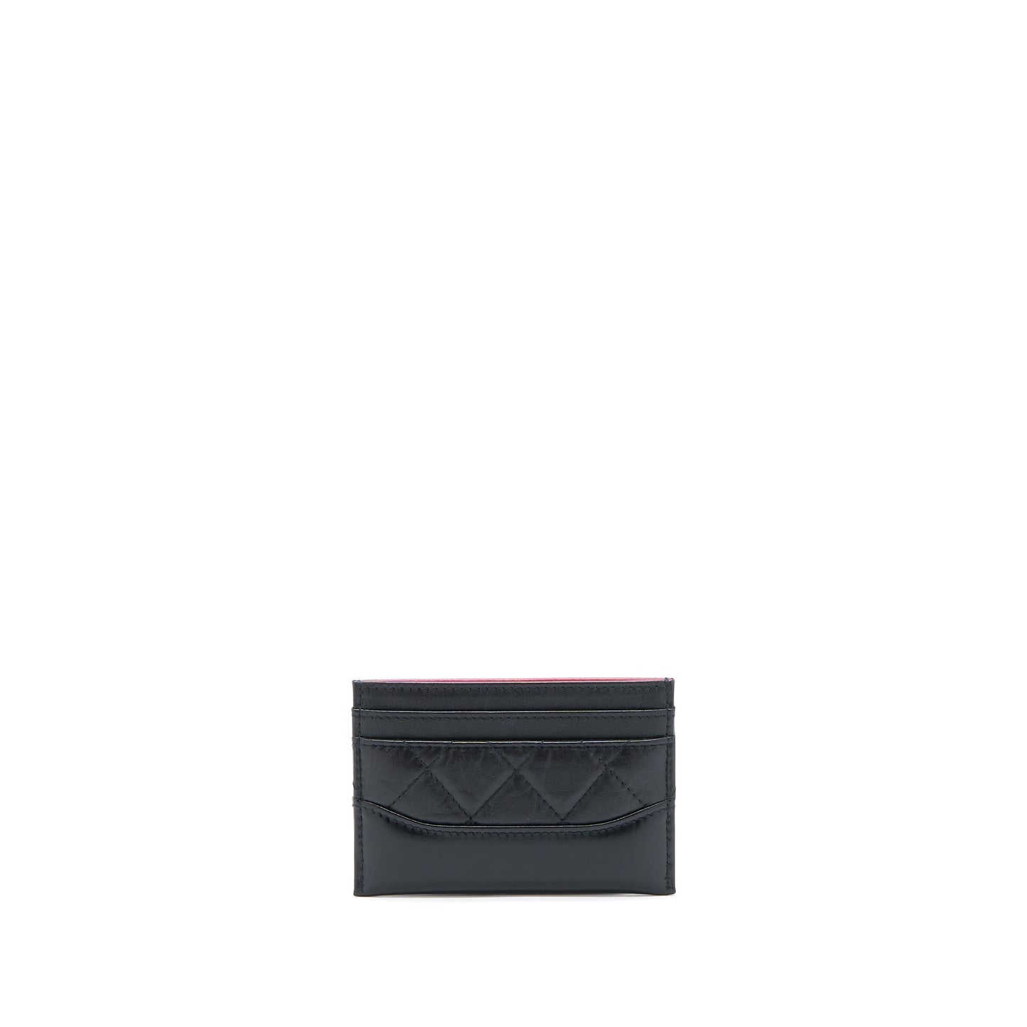 Chanel Gabrielle Card Holder Aged Calfskin Black