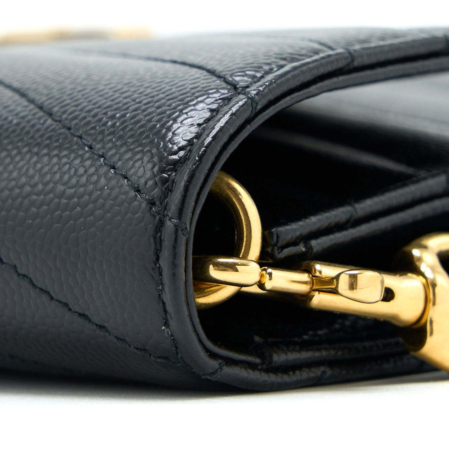 Saint Laurent/ Envelop Clutch Grained Calfskin Black