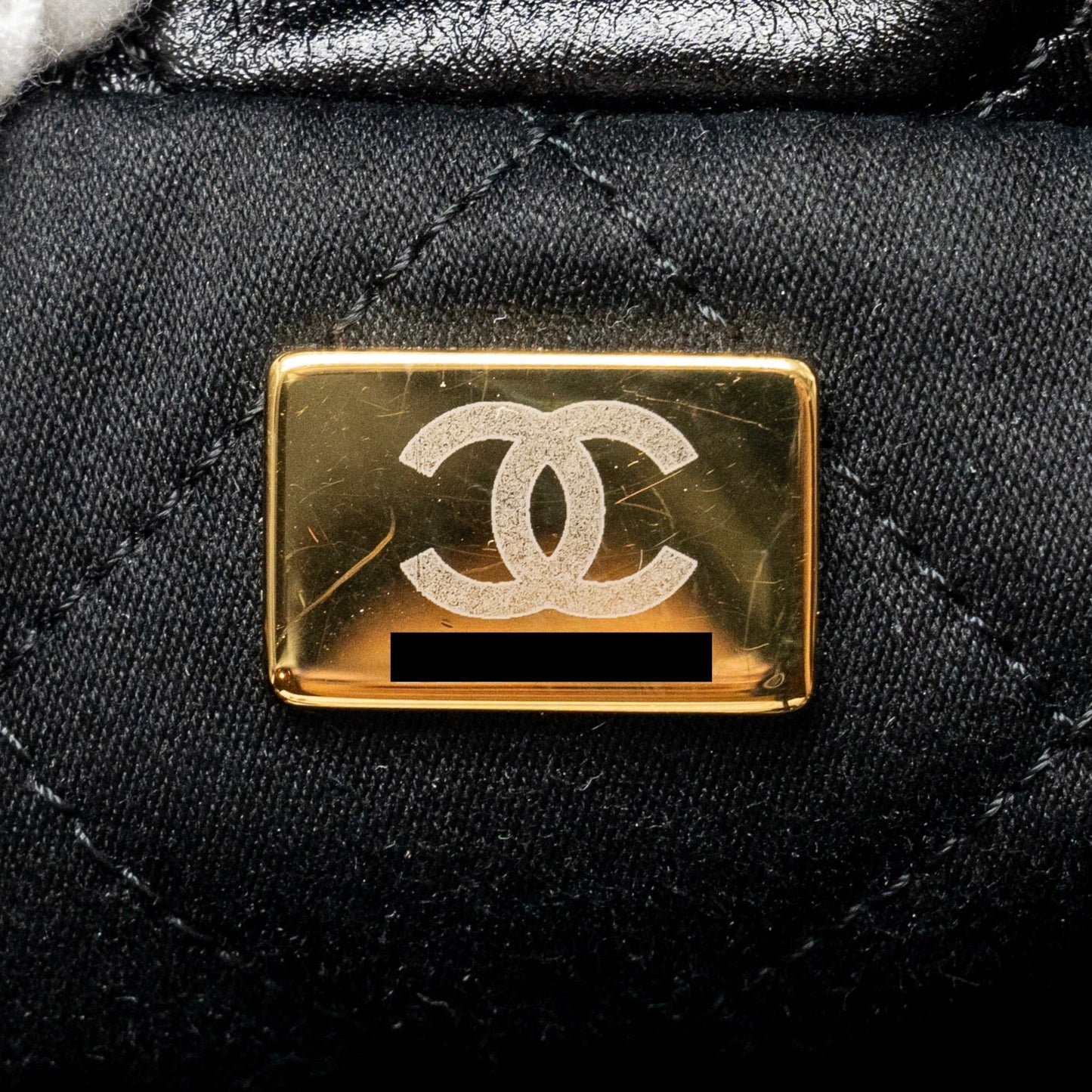 Chanel 23s Mini 22 Bag With Pearl Shiny Calfskin  (Microchip)