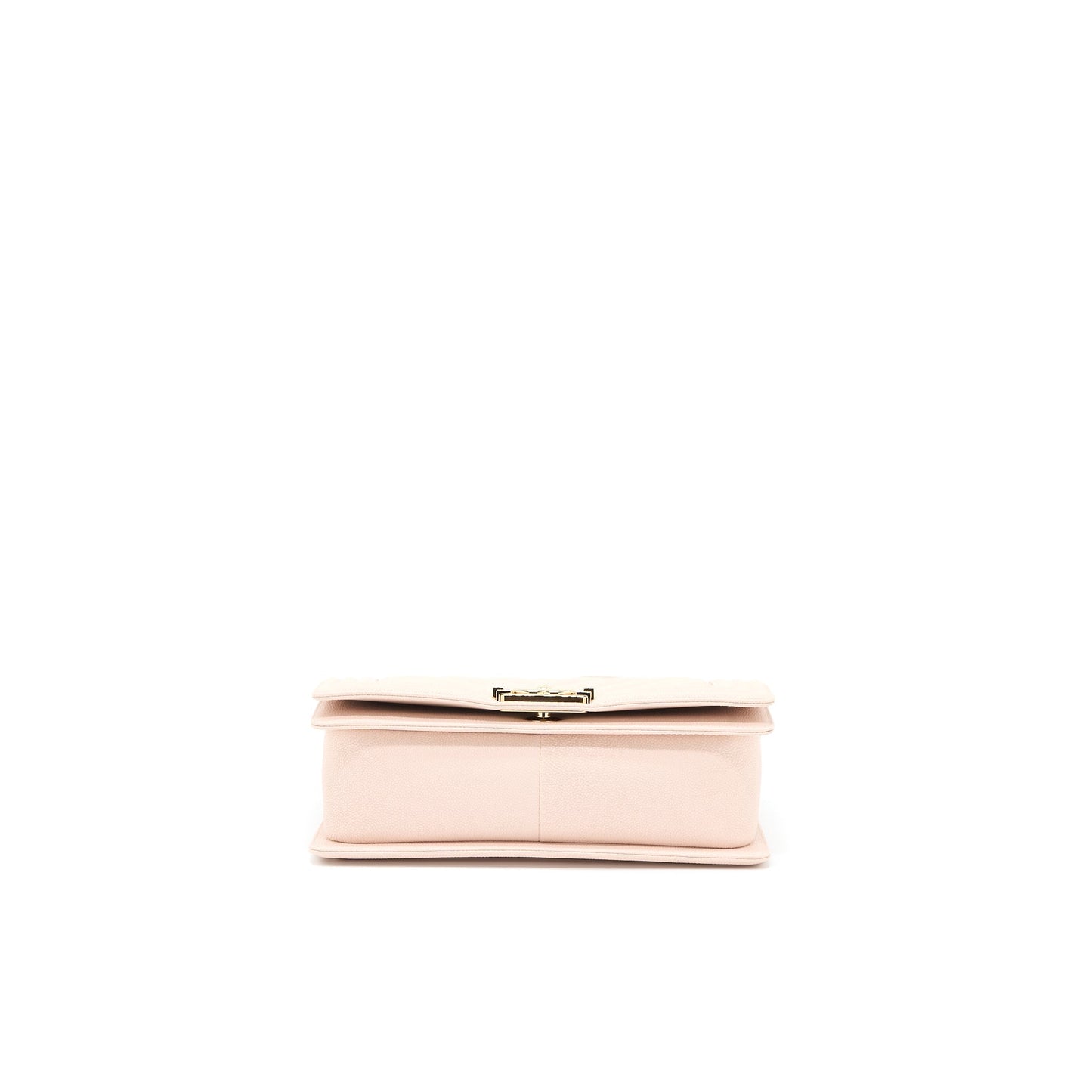 Chanel Medium Boy Bag Chevron Caviar Light Pink L