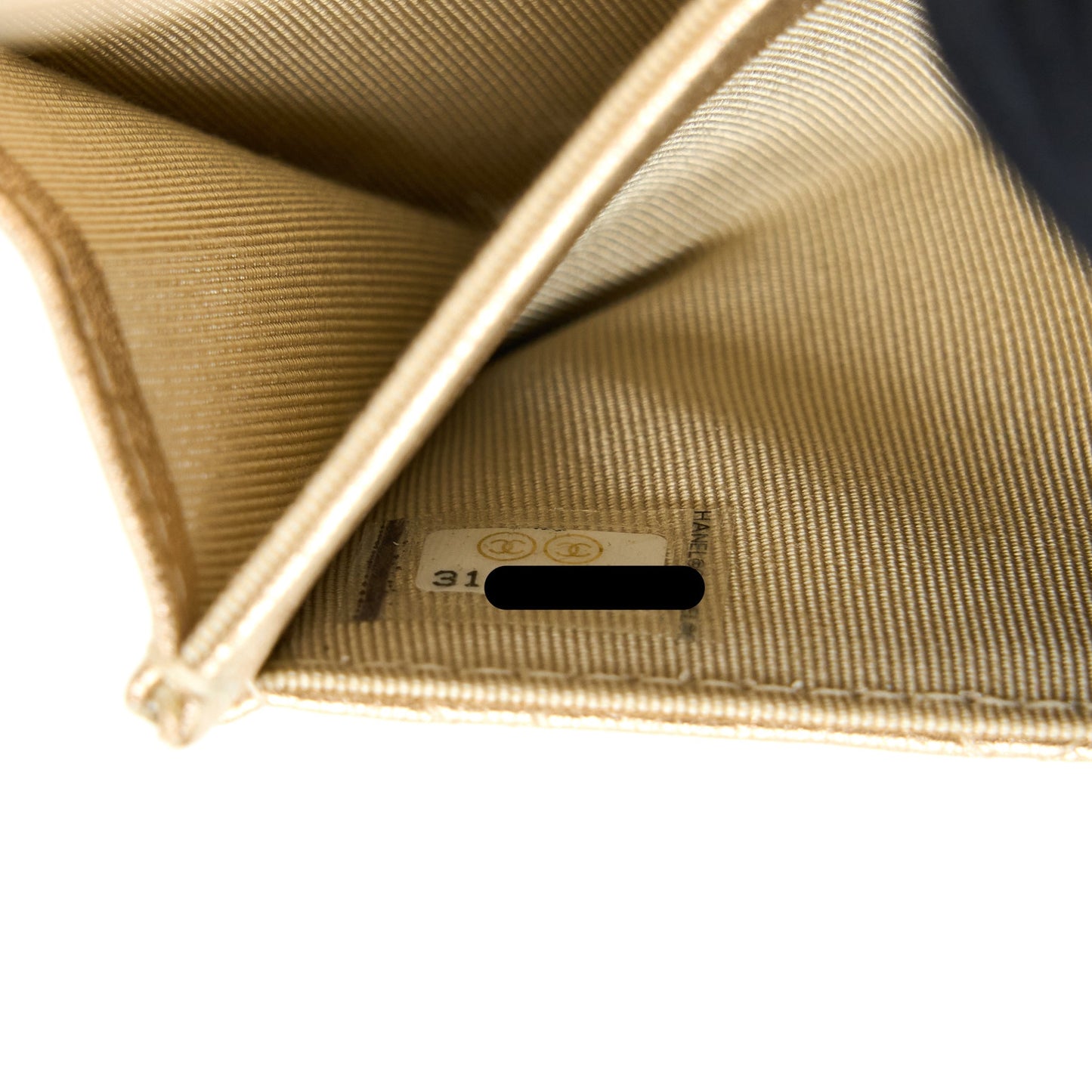 Chanel Quilted Classic Flap Card Holder Lambskin Gold L