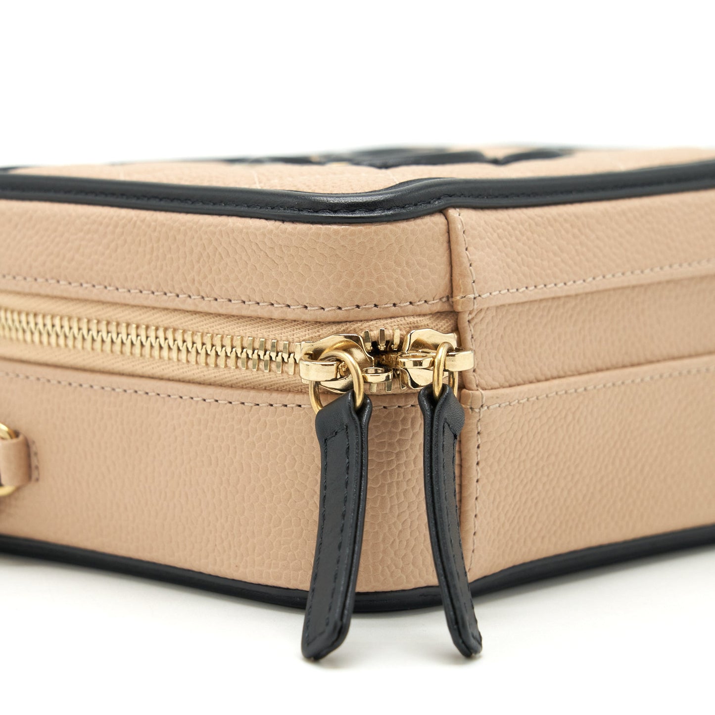 Chanel Mini Vanity Filigree Caviar Beige / Black L
