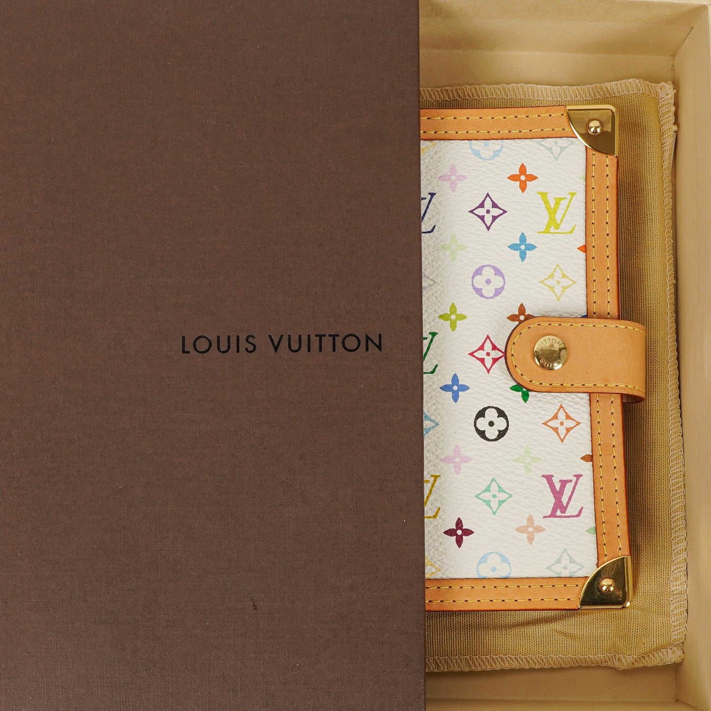 Louis Vuitton x Takashi Murakami White Monogram Multicolore Small Agenda/Notebook Cover