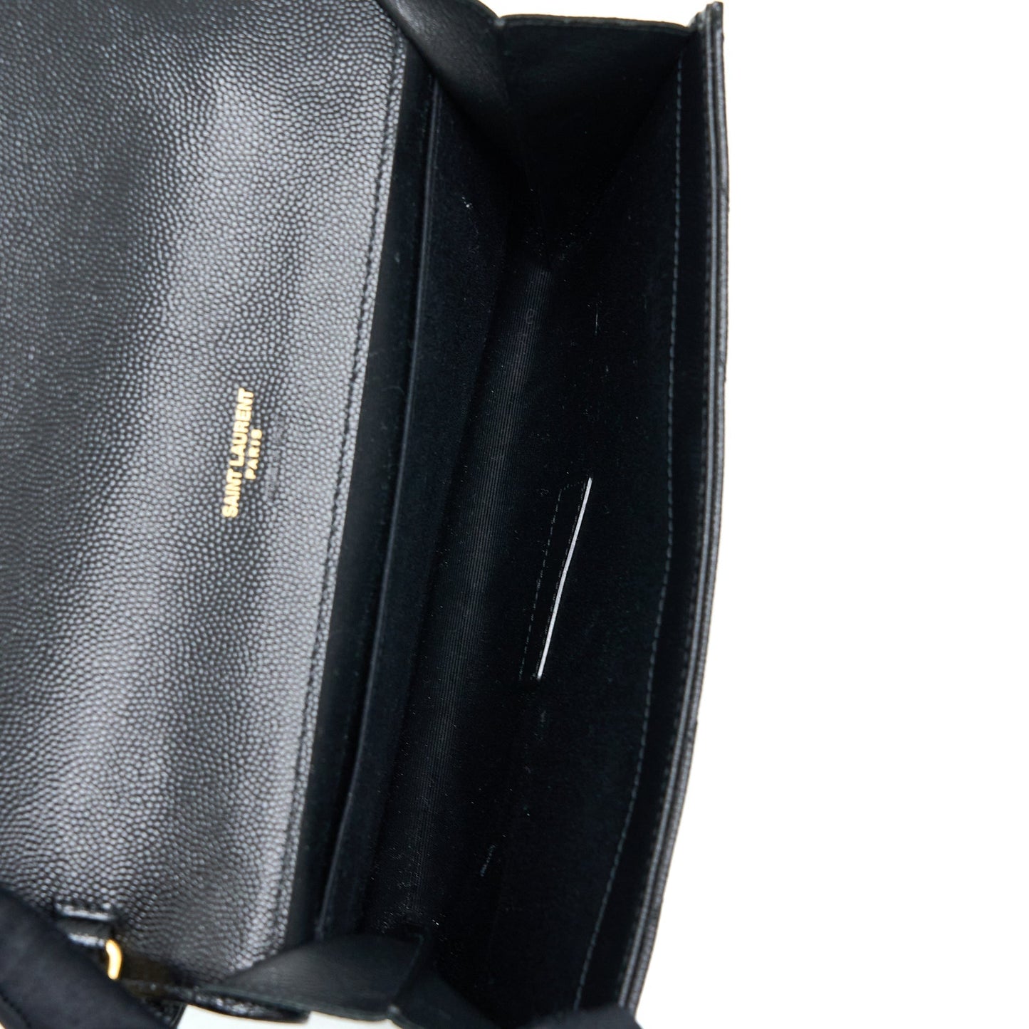 Saint Laurent/ Envelop Clutch Grained Calfskin Black