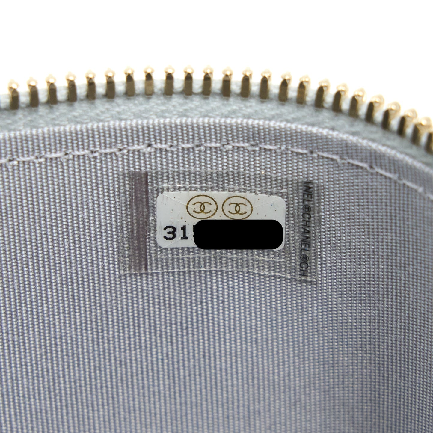 Chanel 21A Top Handle Mini Vanity with Chain Lambskin Light Grey