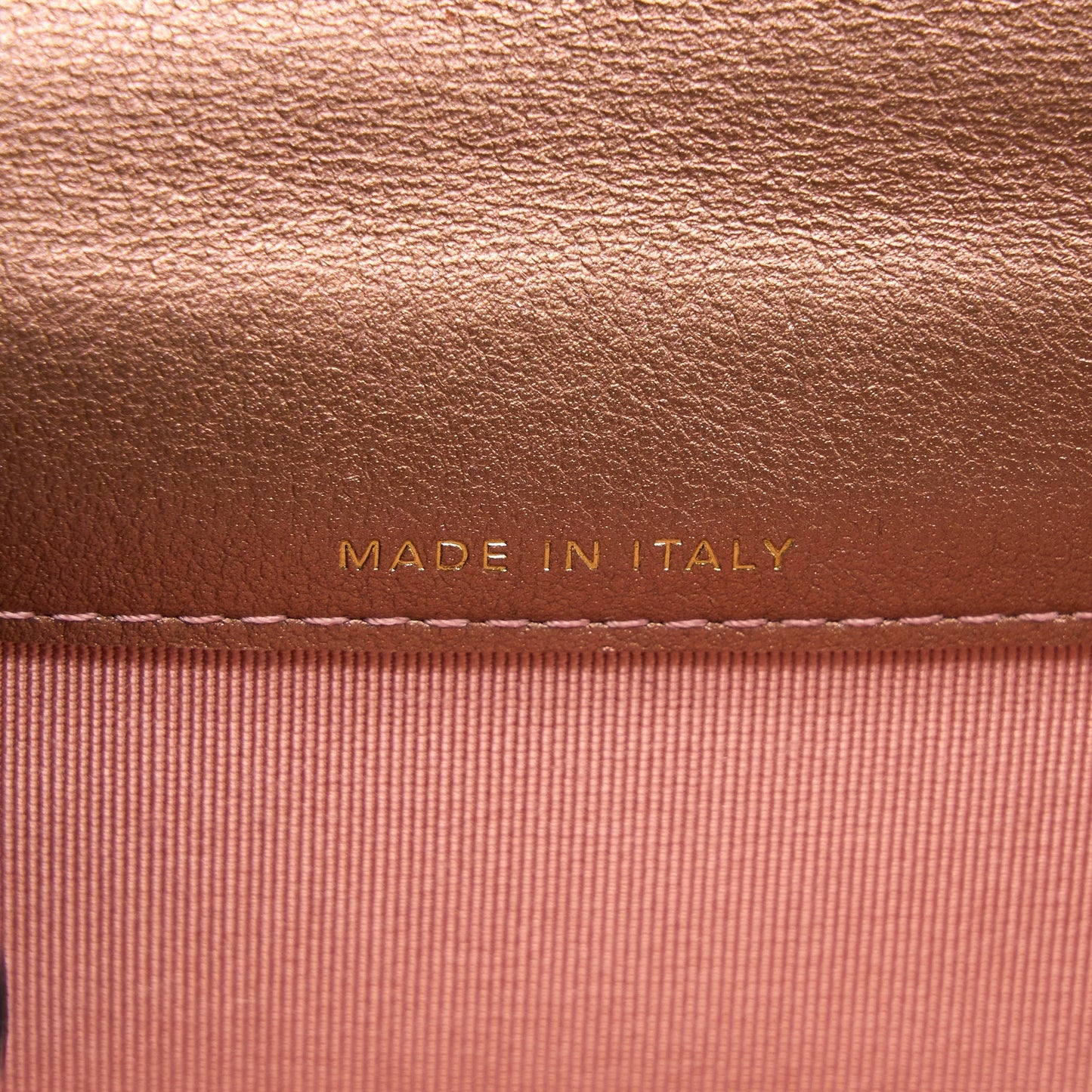 Chanel 2.55 Reissue Flap Card Holder Metallic Grained Calfskin Rose Gold R
