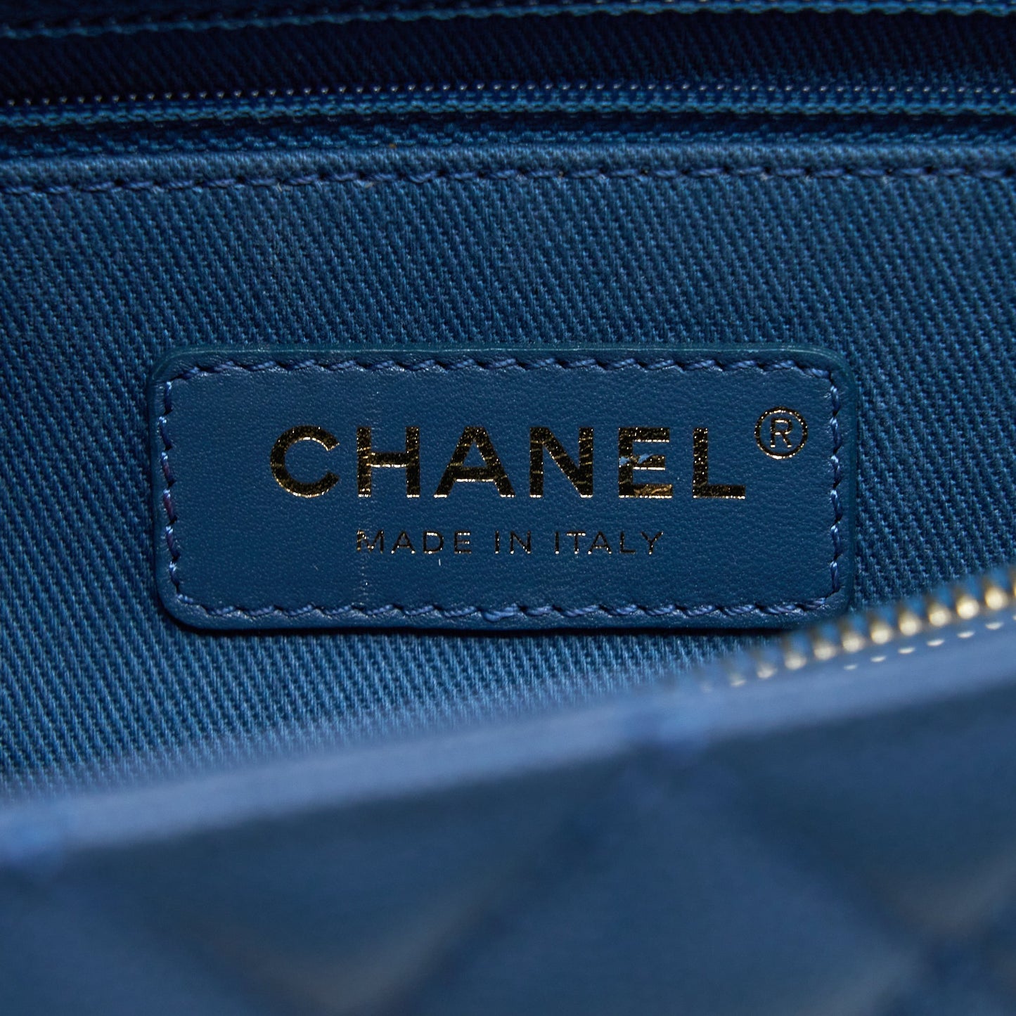 Chanel Medium Coco Handle Flap Bag Caviar Blue