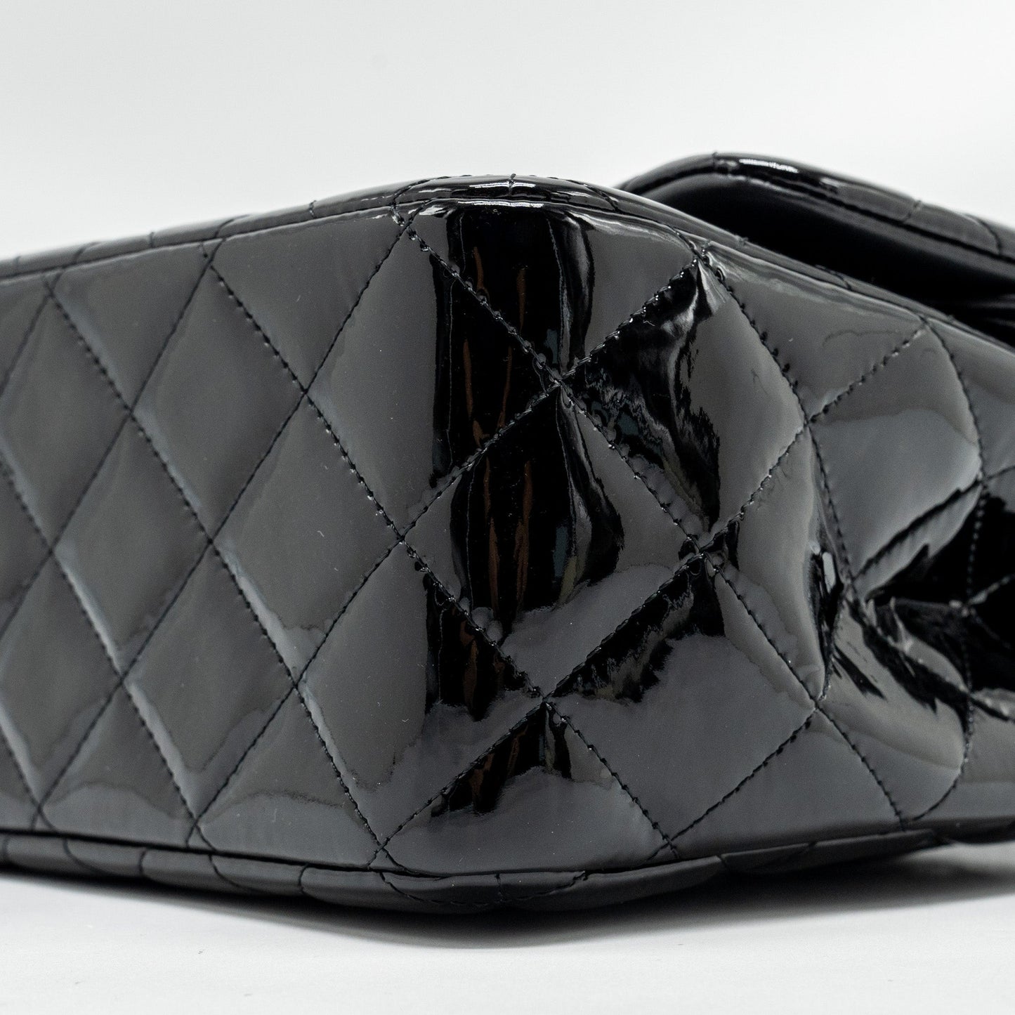 Chanel Jumbo Classic Double Flap Bag Patent Black