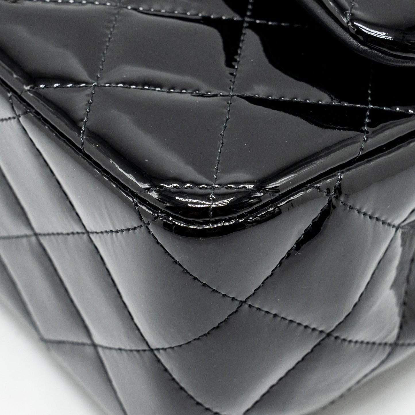 Chanel Jumbo Classic Double Flap Bag Patent Black
