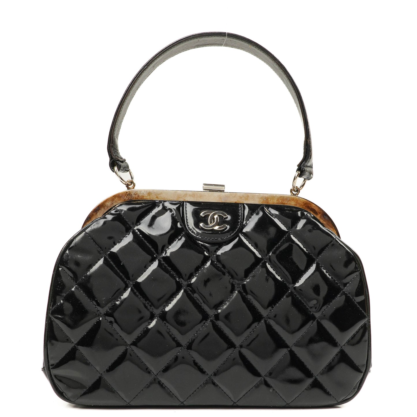 Chanel  Top Handle Black Quilted Lambskin Kelly Style, 1996-1997