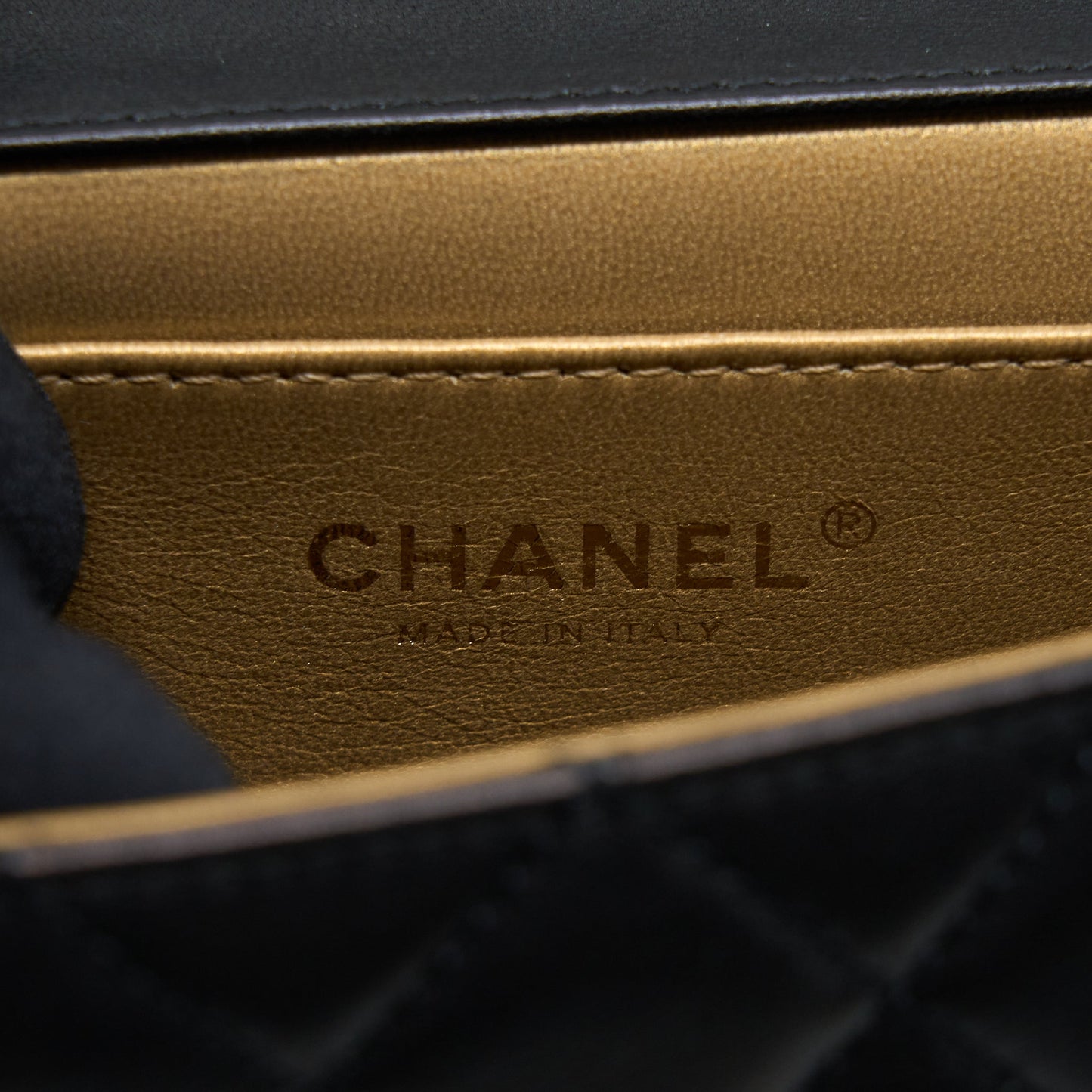 Chanel Vertical Pearl Flap Bag Goatskin Black