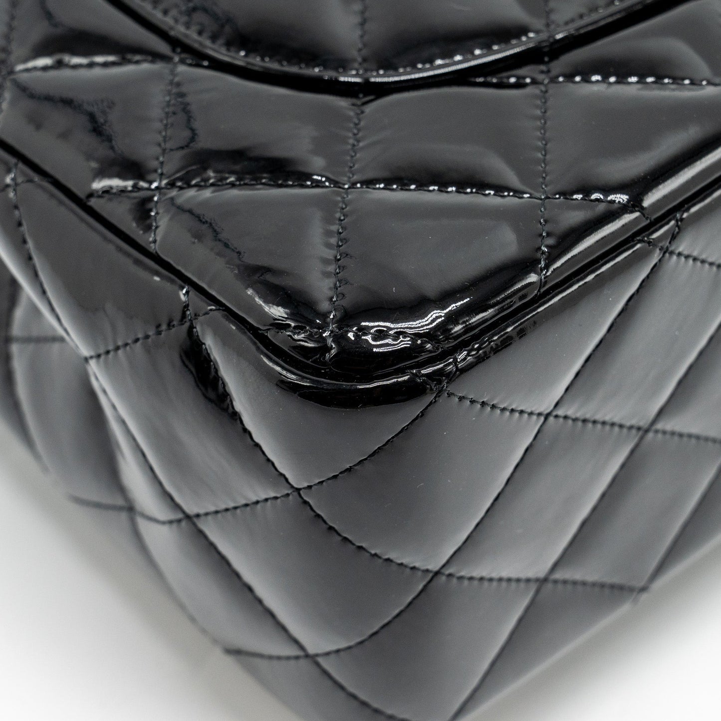 Chanel Jumbo Classic Double Flap Bag Patent Black