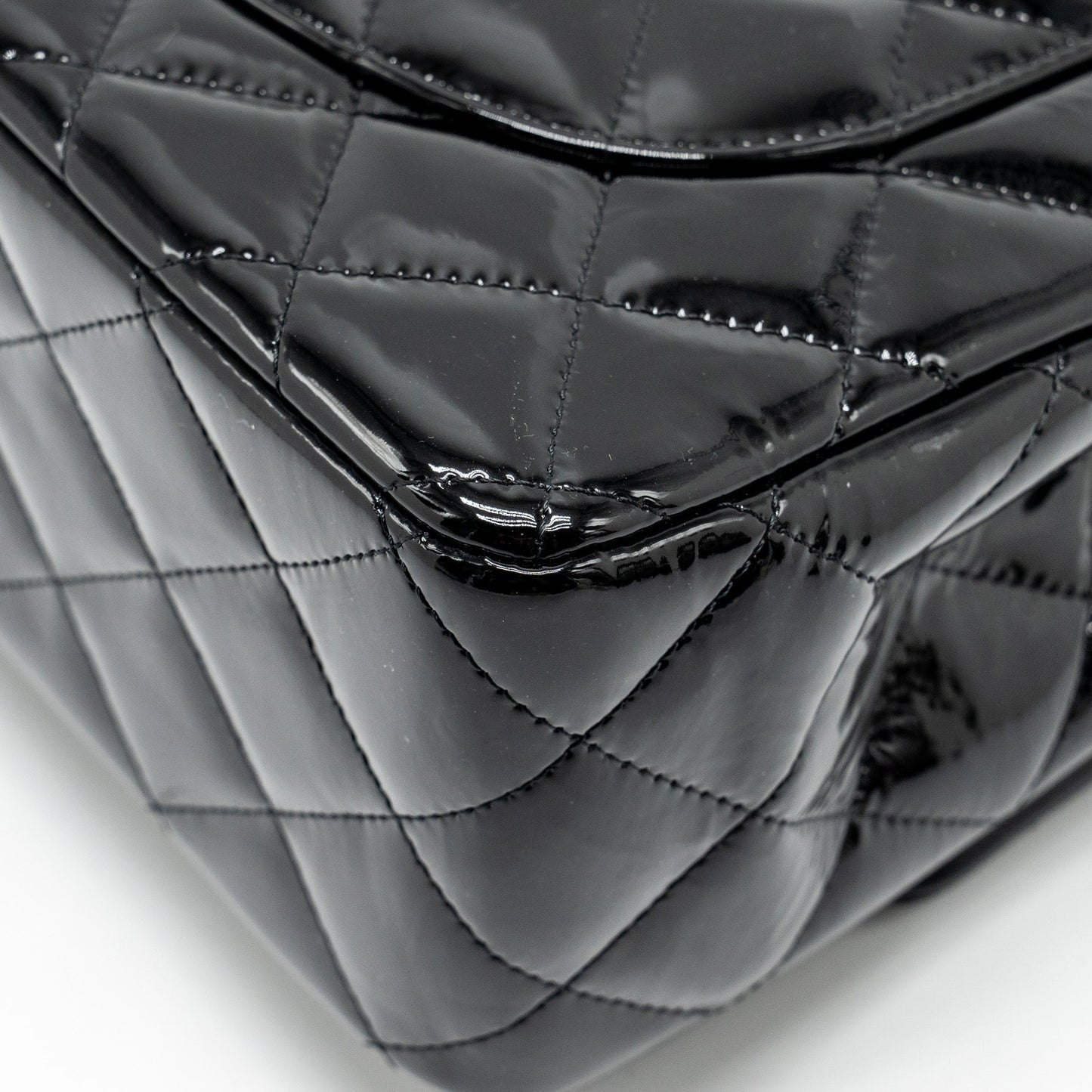 Chanel Jumbo Classic Double Flap Bag Patent Black