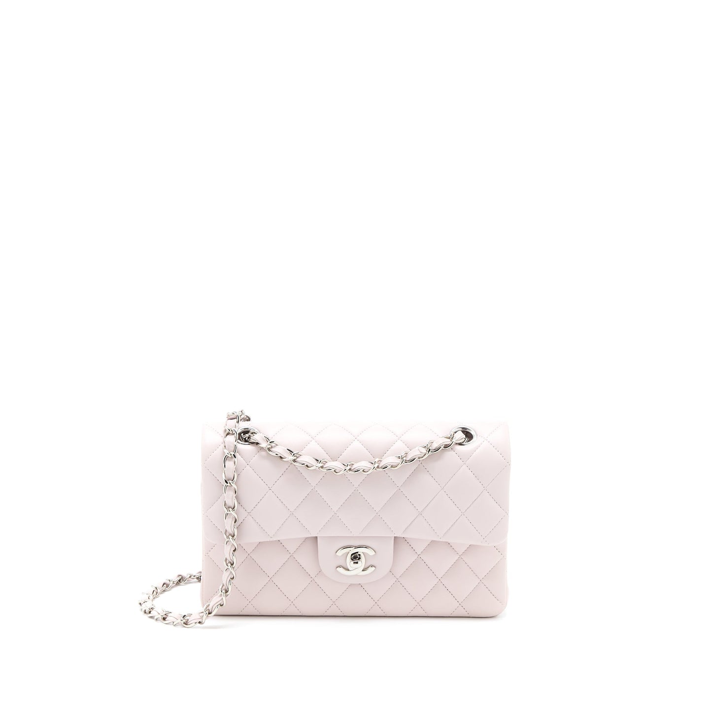 Chanel Small Classic Double Flap Lambskin Light Purple  (Microchip)