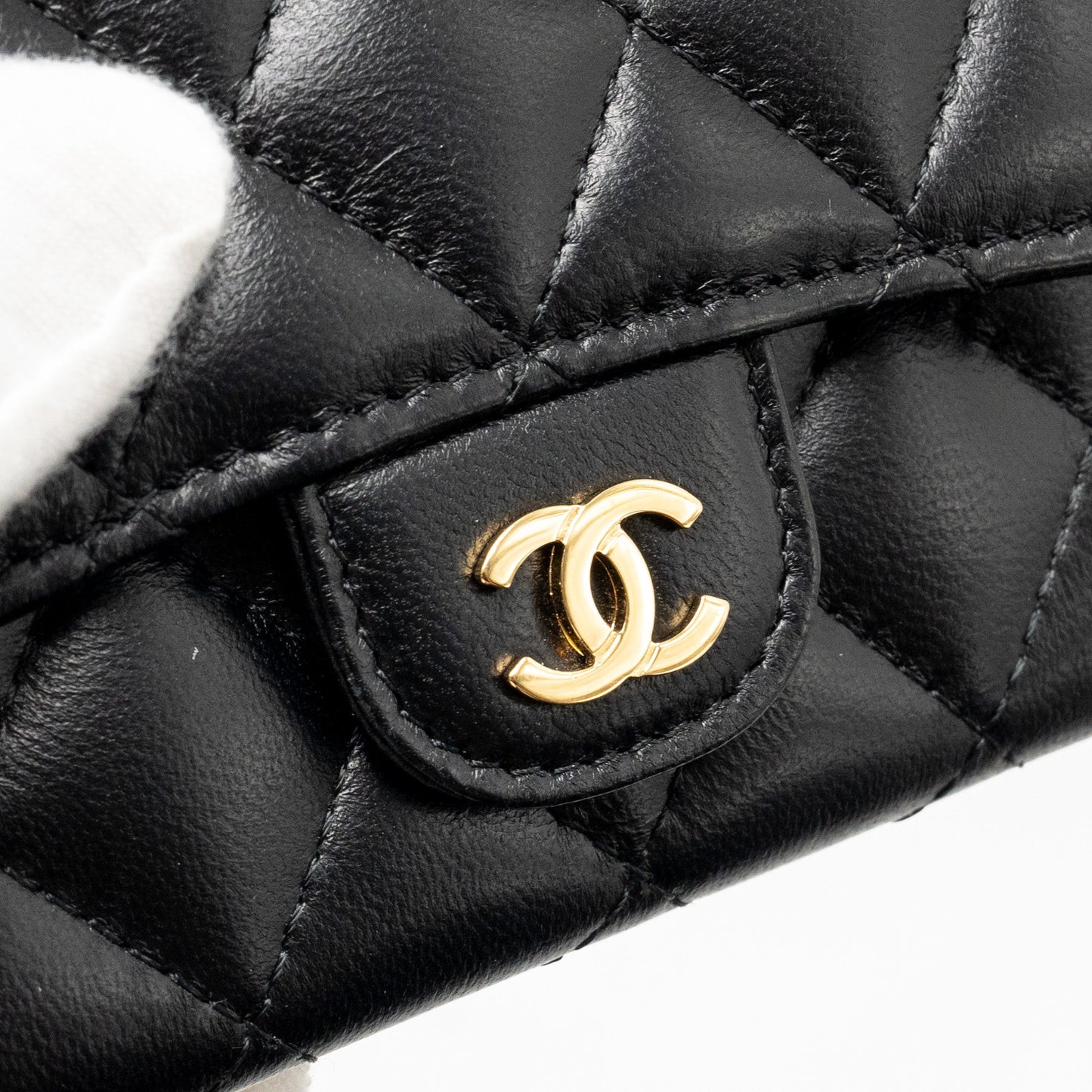 Chanel Classic Flap Card Holder Lambskin Black
