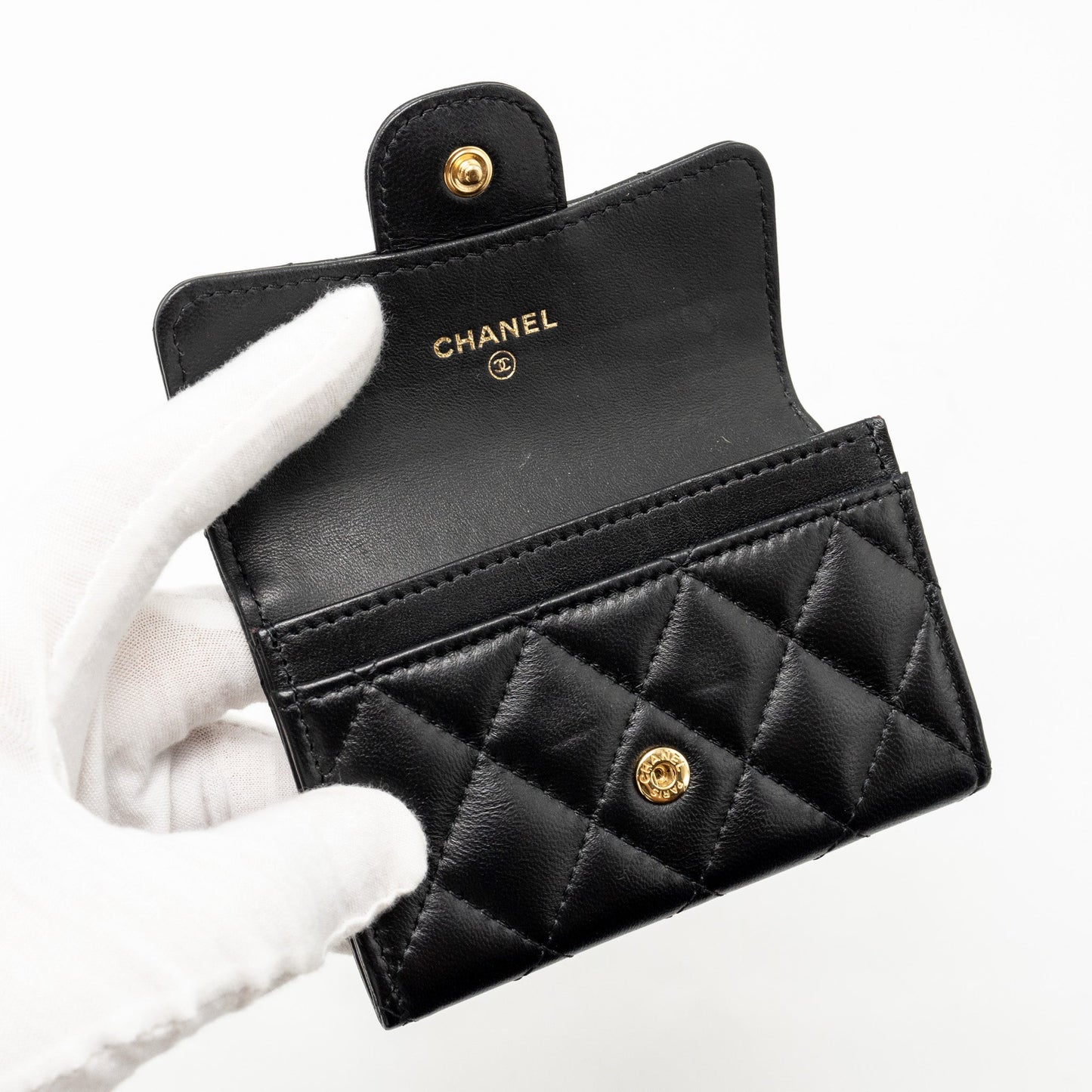 Chanel Classic Flap Card Holder Lambskin Black