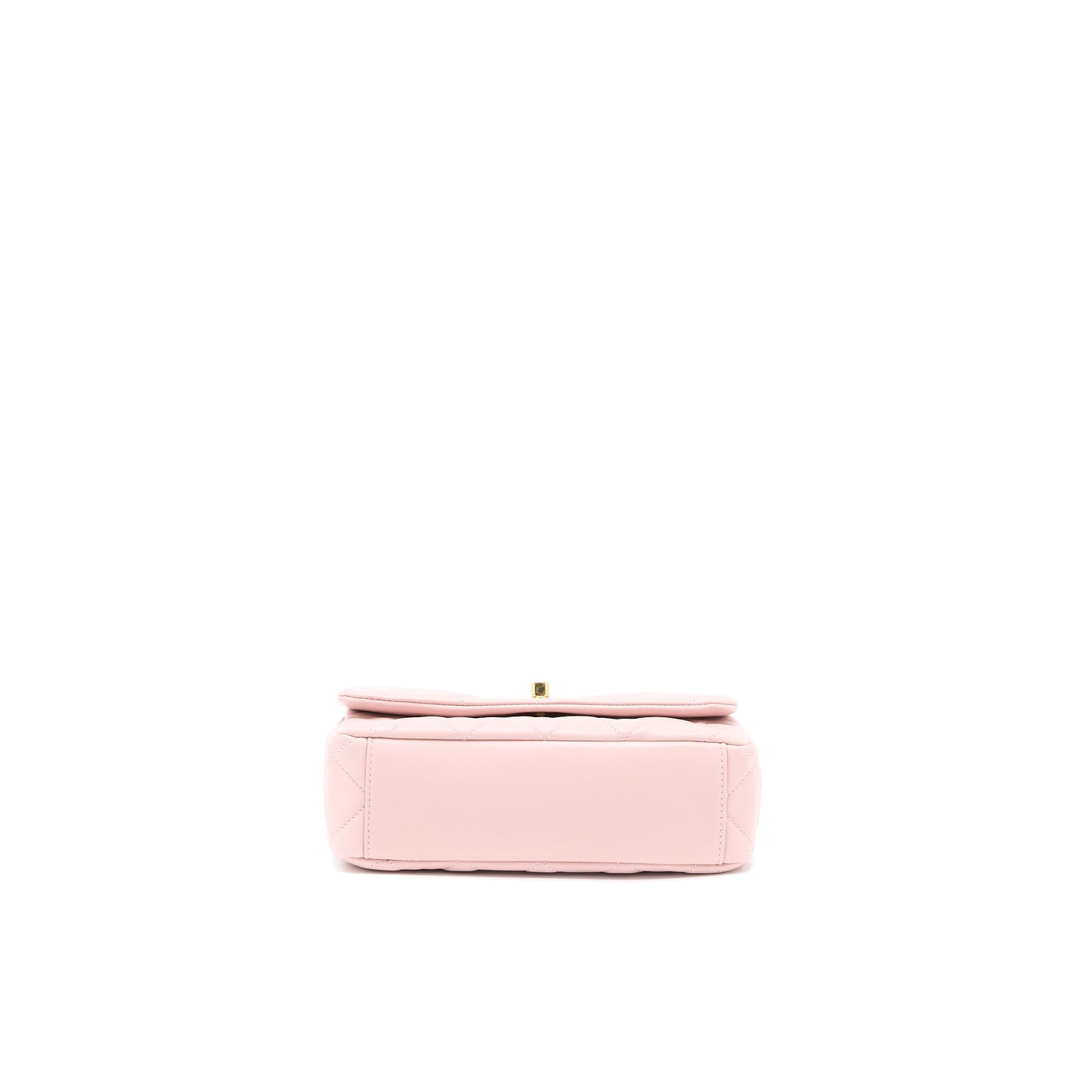 Chanel 22B Small Flap Bag With Gem Chain Lambskin Pink  (Microchip)