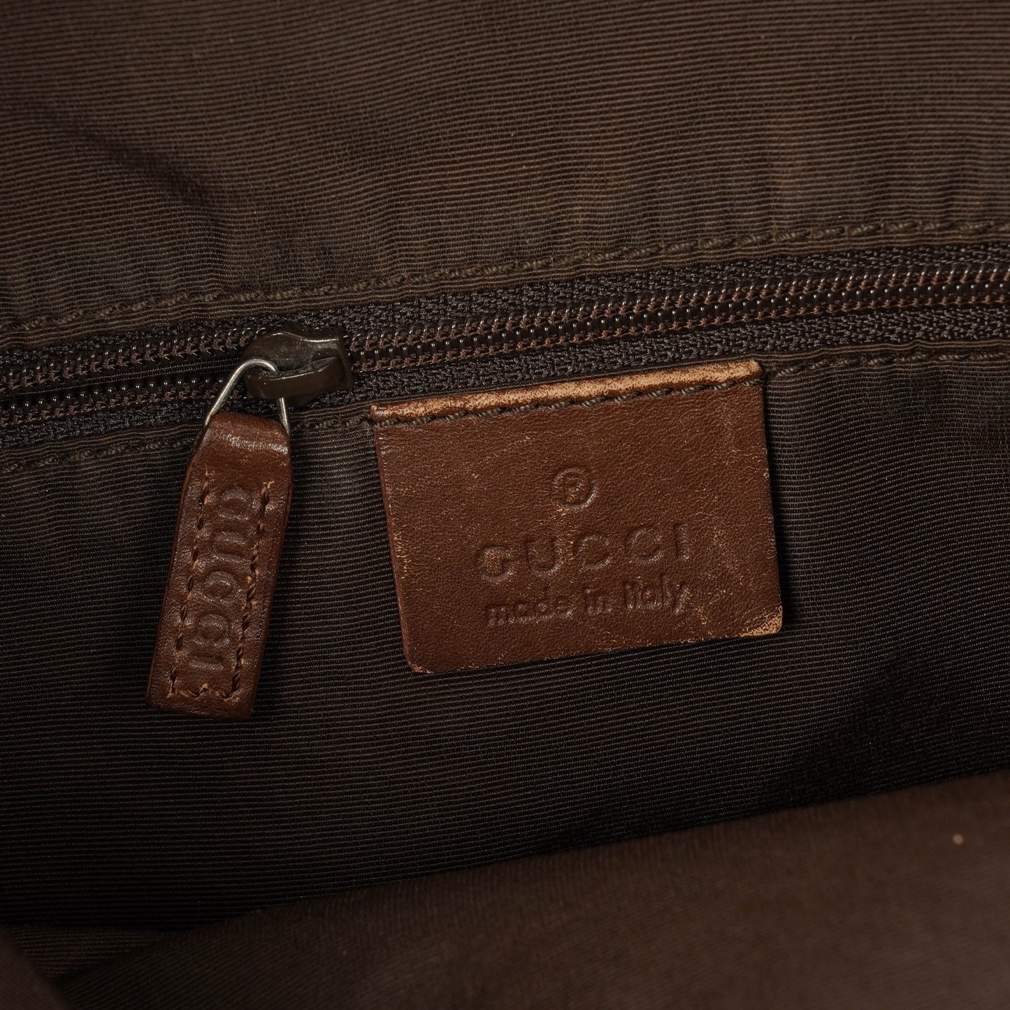 Gucci Bamboo Top Handle GG Canvas Brown/Biege Hobo Bag