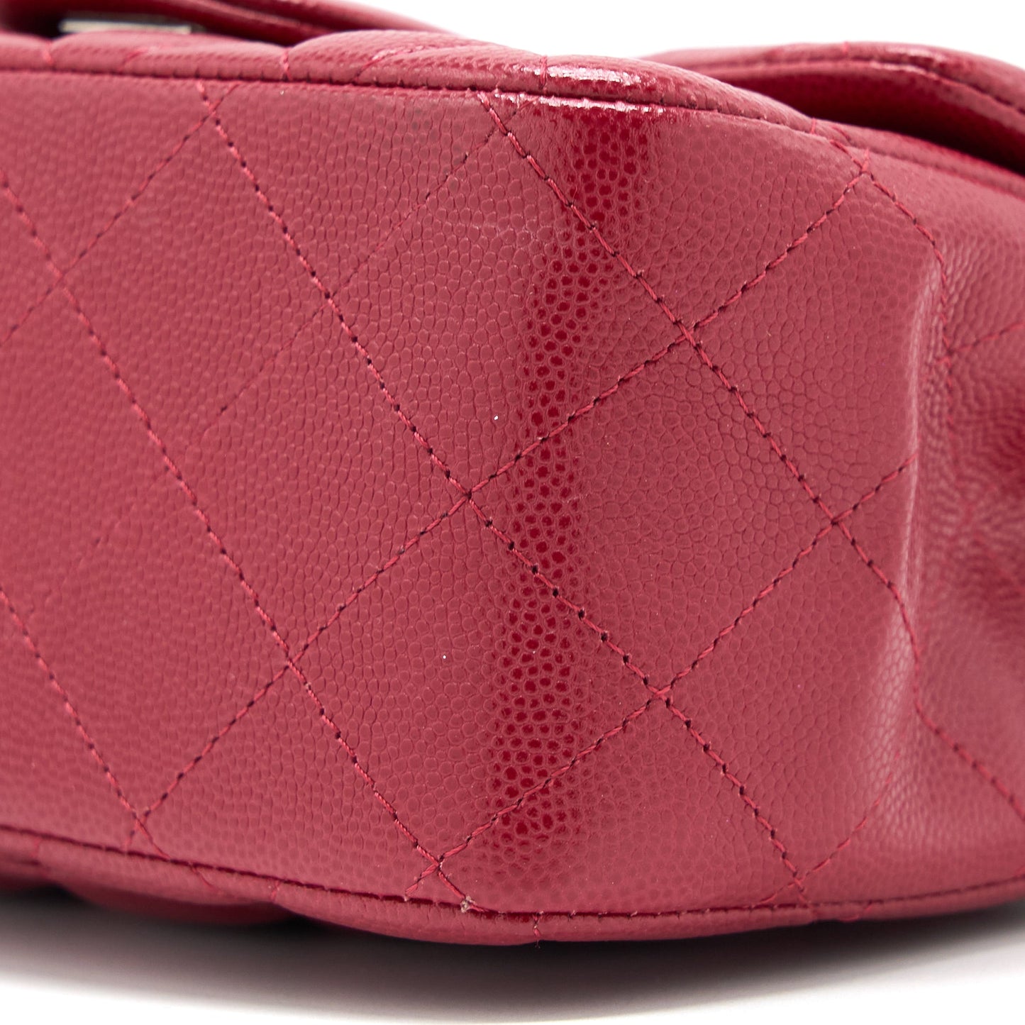Chanel 18B Mini Square Caviar Red