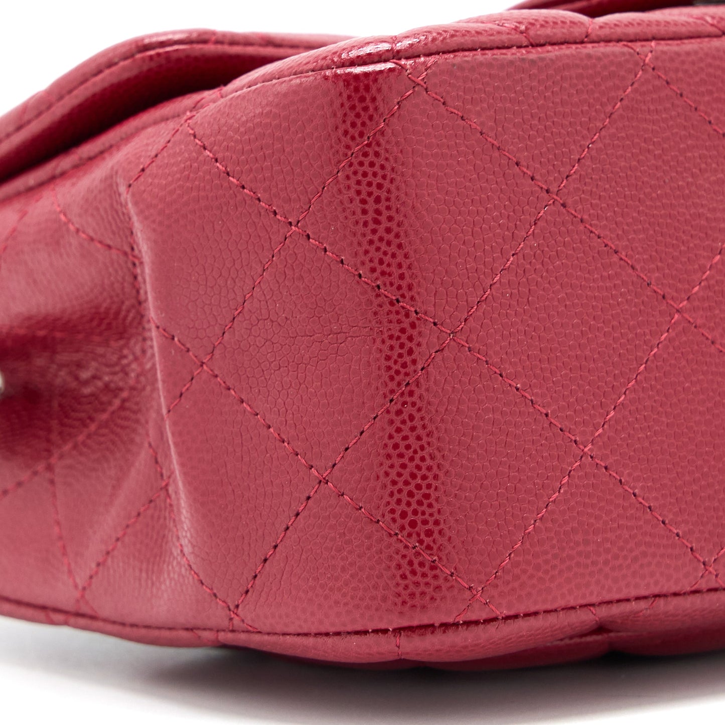 Chanel 18B Mini Square Caviar Red