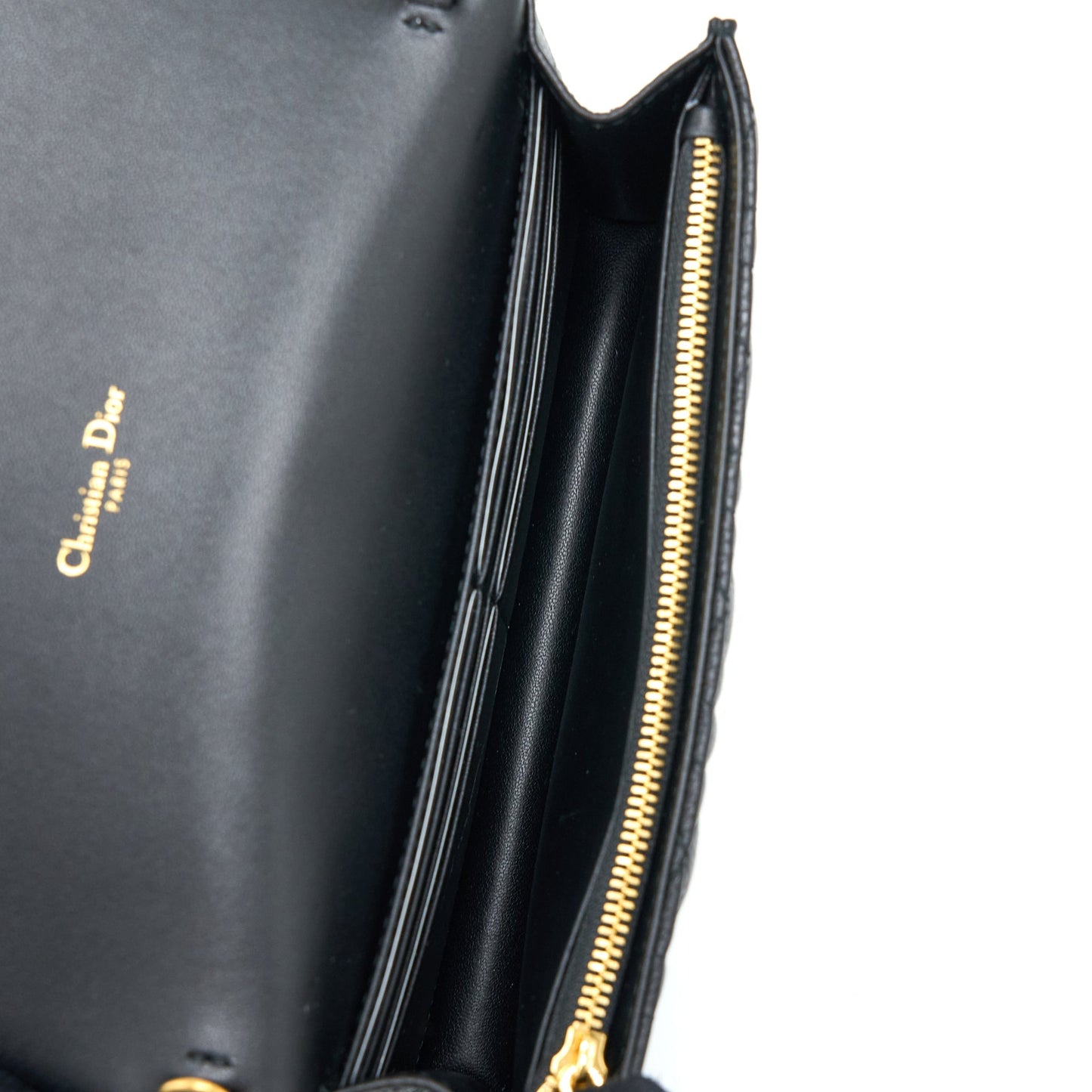 Dior Caro Pouch Cannage Calfskin Black