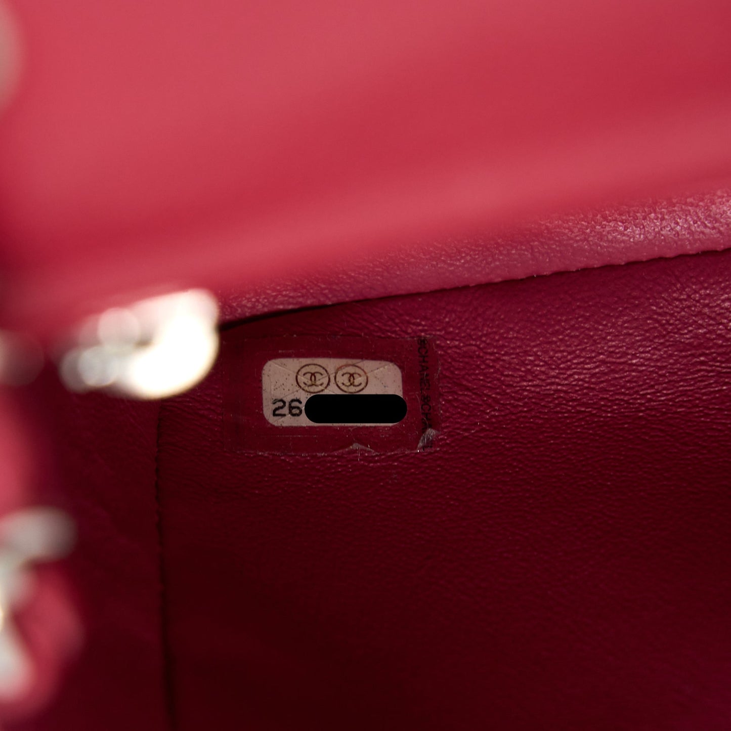 Chanel 18B Mini Square Caviar Red