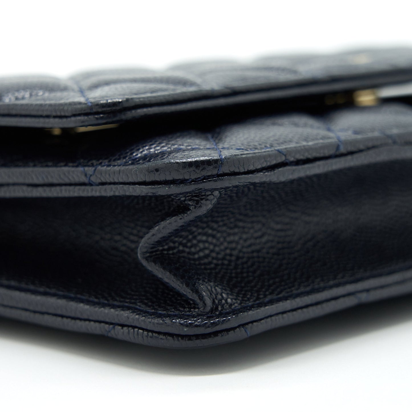 Chanel Classic Wallet On Chain Caviar Navy L