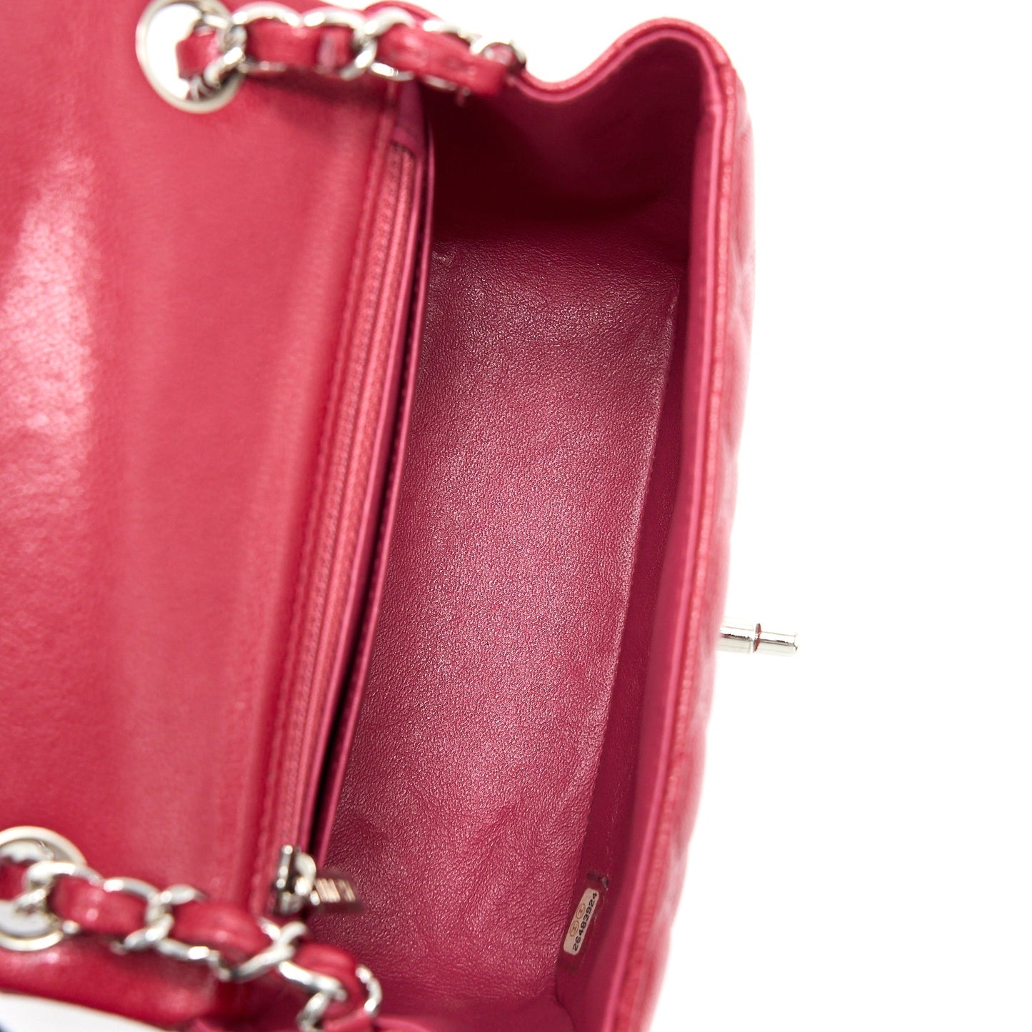 Chanel 18B Mini Square Caviar Red