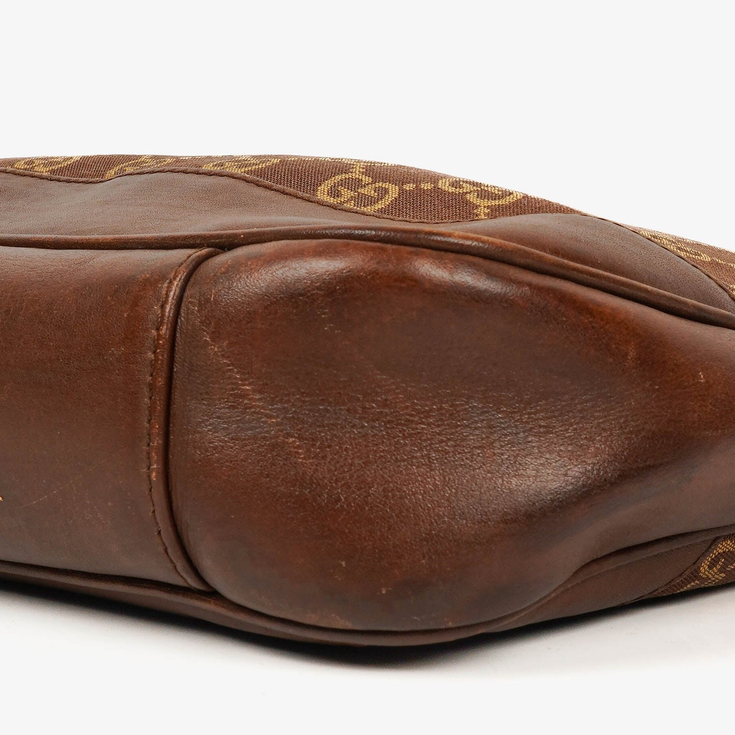 Gucci Bamboo Top Handle GG Canvas Brown/Biege Hobo Bag