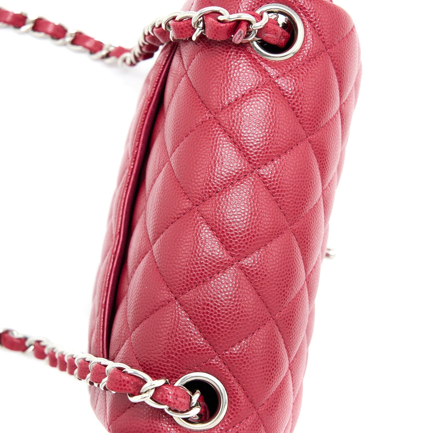 Chanel 18B Mini Square Caviar Red