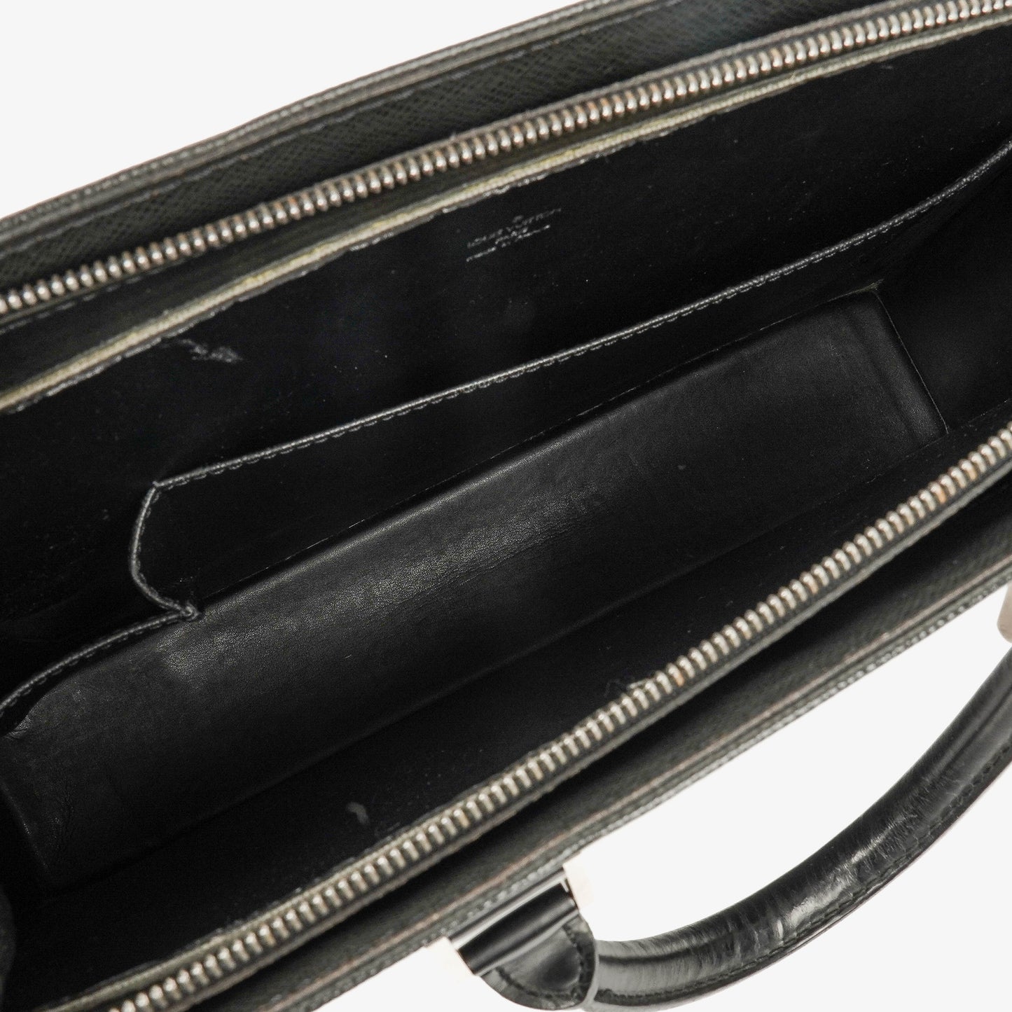 Louis Vuitton Lozan Black Taiga Leather Briefcase Bag