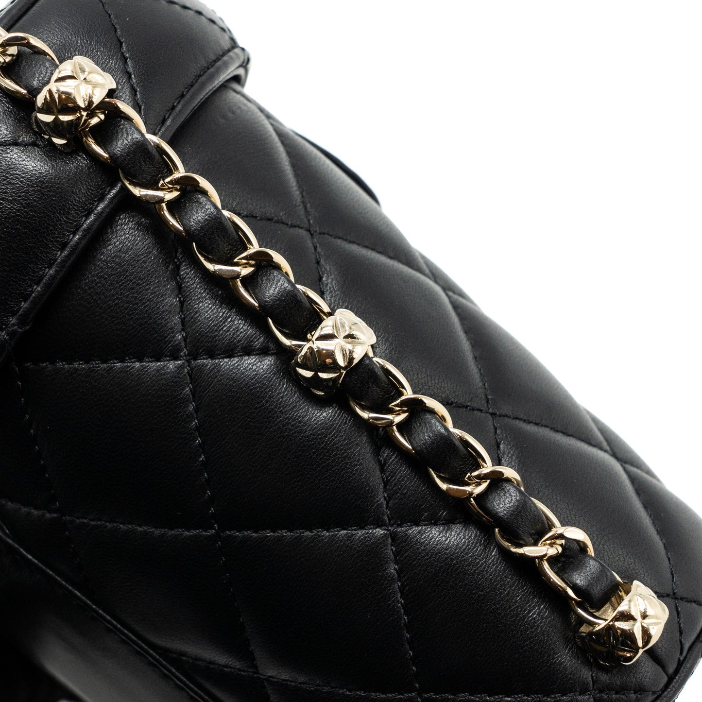 Chanel Vanity With Chain Lambskin Black L(Microchip)