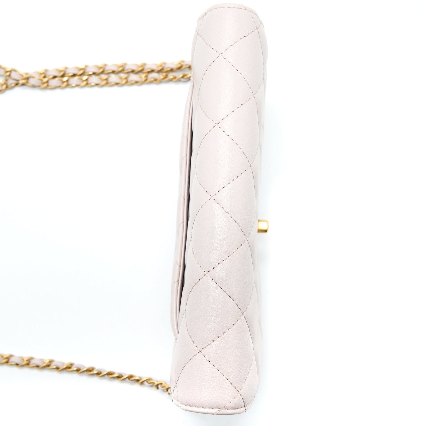 Chanel Pearl Crush Wallet on Chain Lambskin Lialic/Light Purple Brushed  (Microchip)