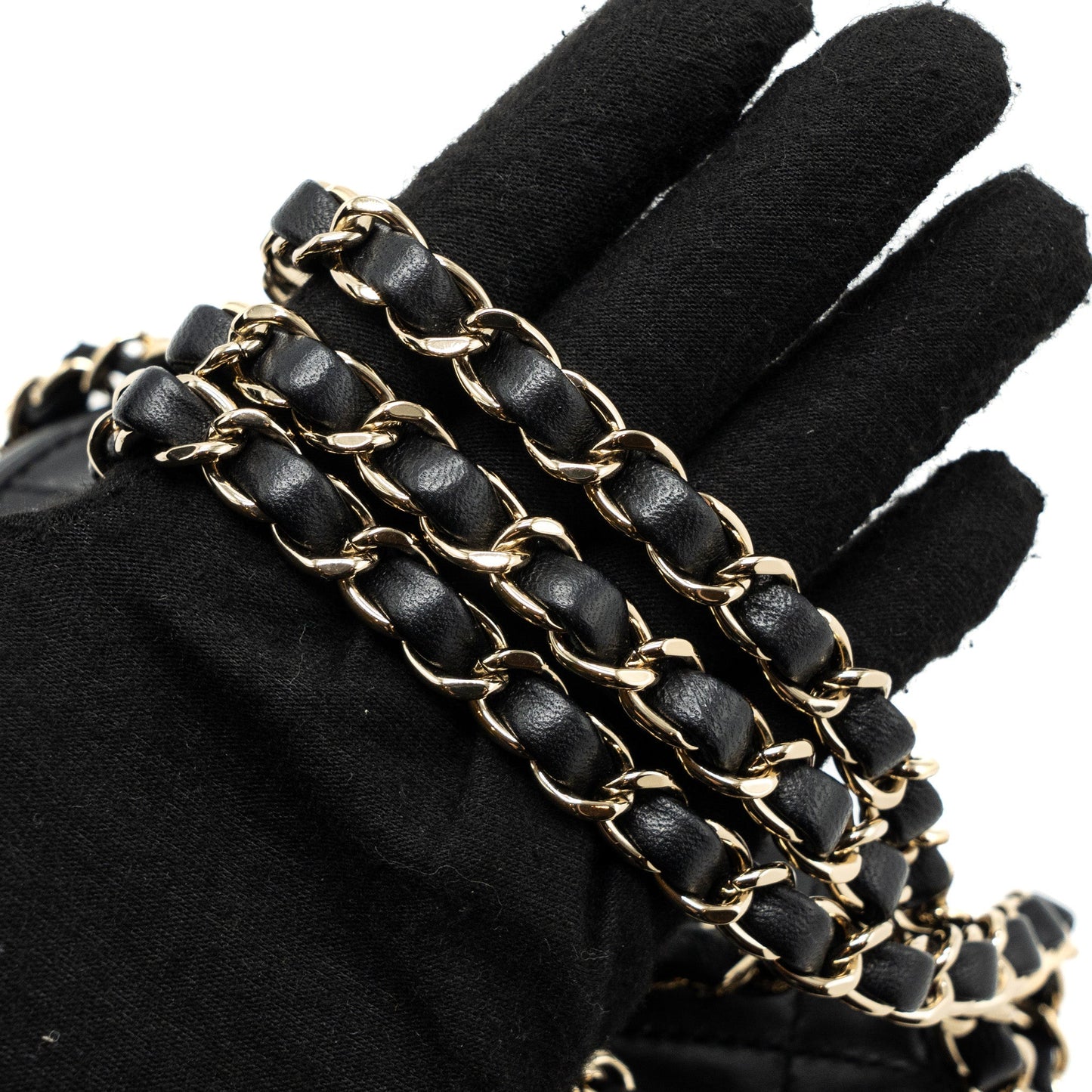 Chanel Vanity With Chain Lambskin Black L(Microchip)