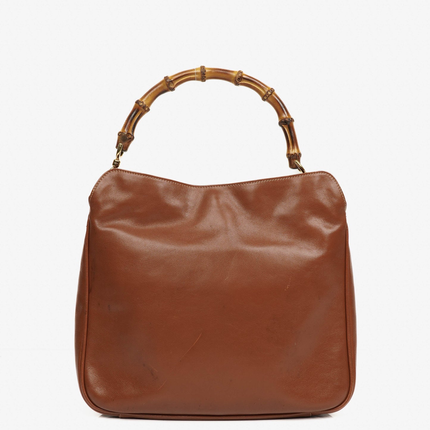 Gucci Bamboo Top Handle Brown Leather Hobo Bag