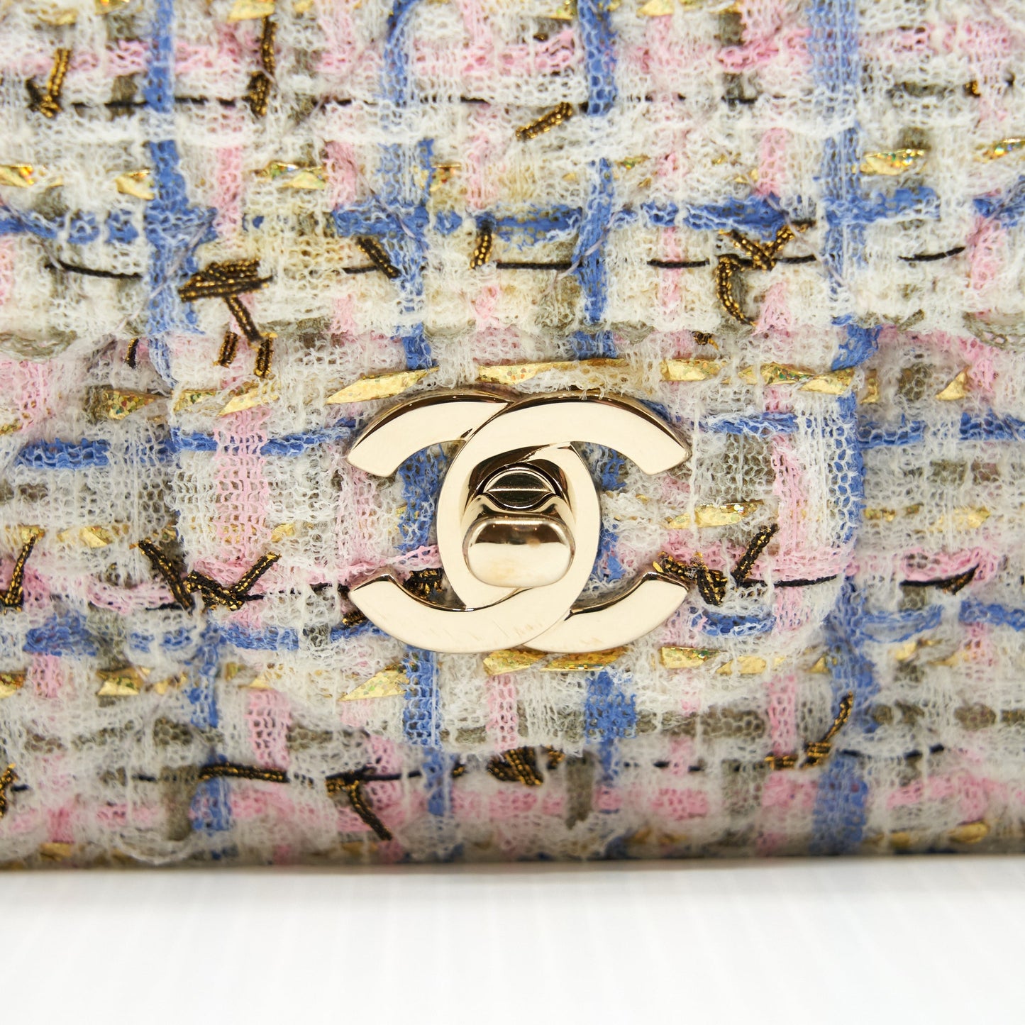 Chanel Mini Rectangular Flap Bag Tweed Multicolour L