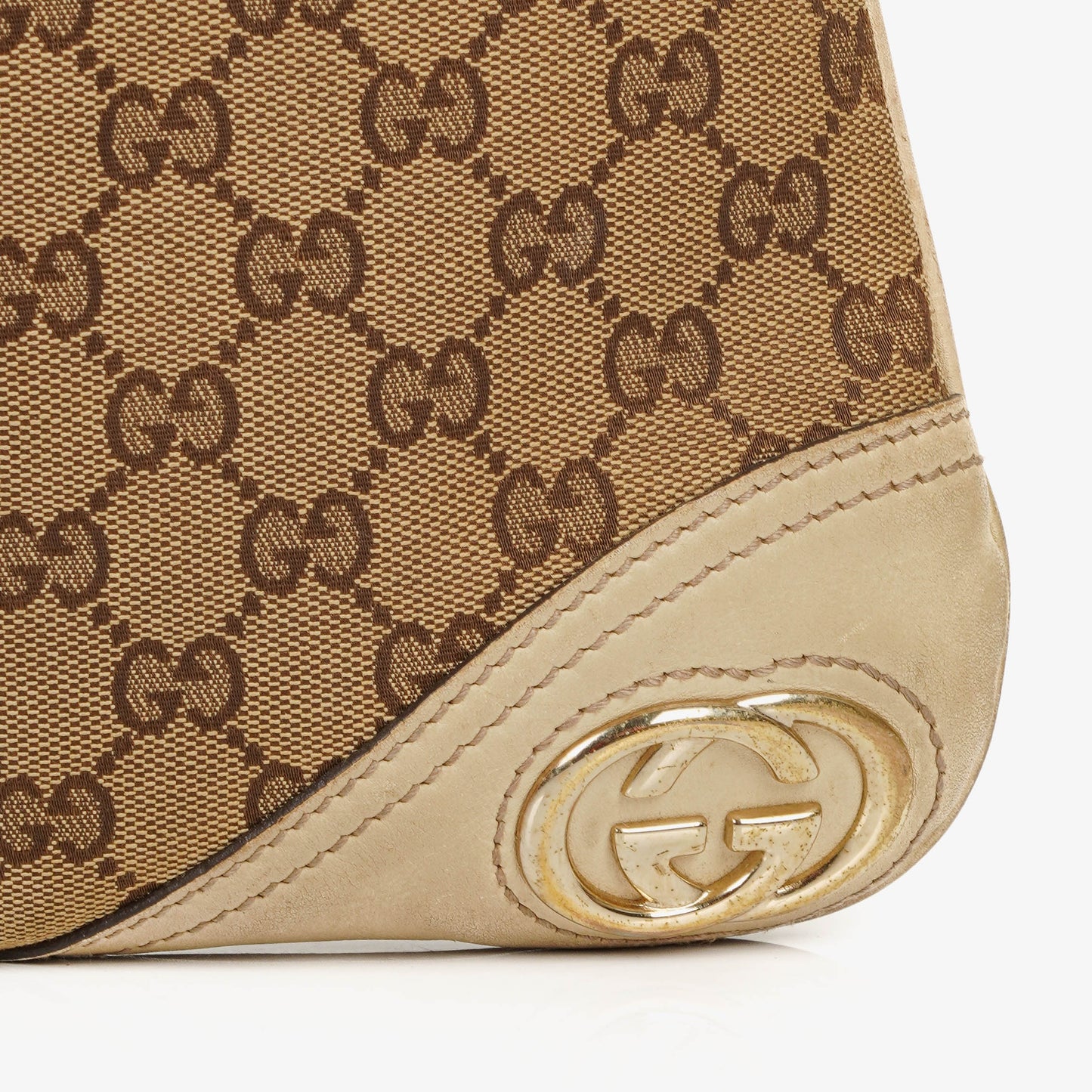 Gucci New Britt Off White Monogram Hobo Bag
