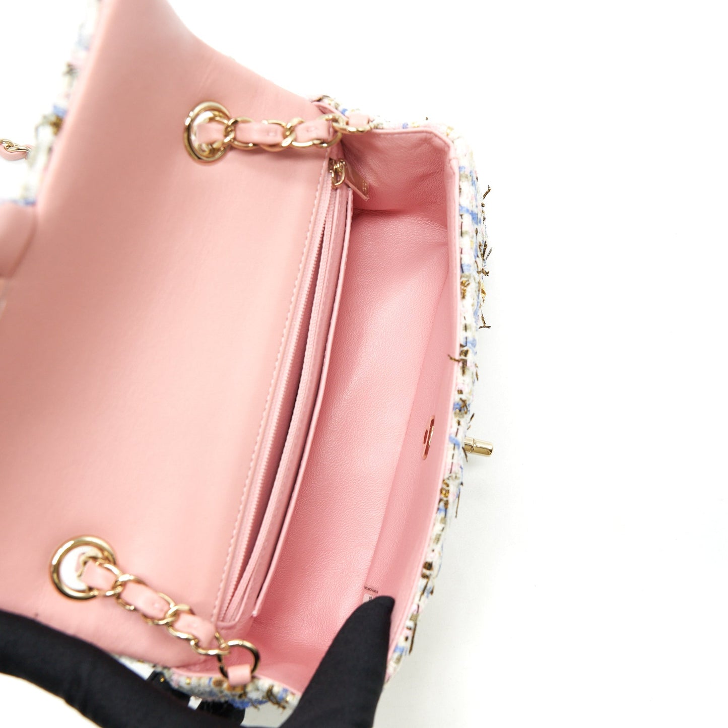 Chanel Mini Rectangular Flap Bag Tweed Multicolour L