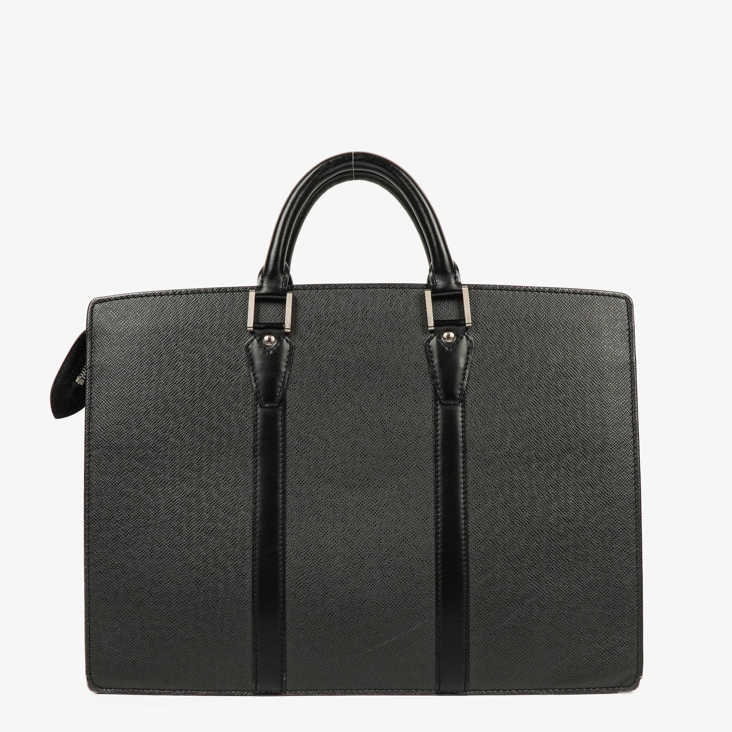 Louis Vuitton Lozan Black Taiga Leather Briefcase Bag