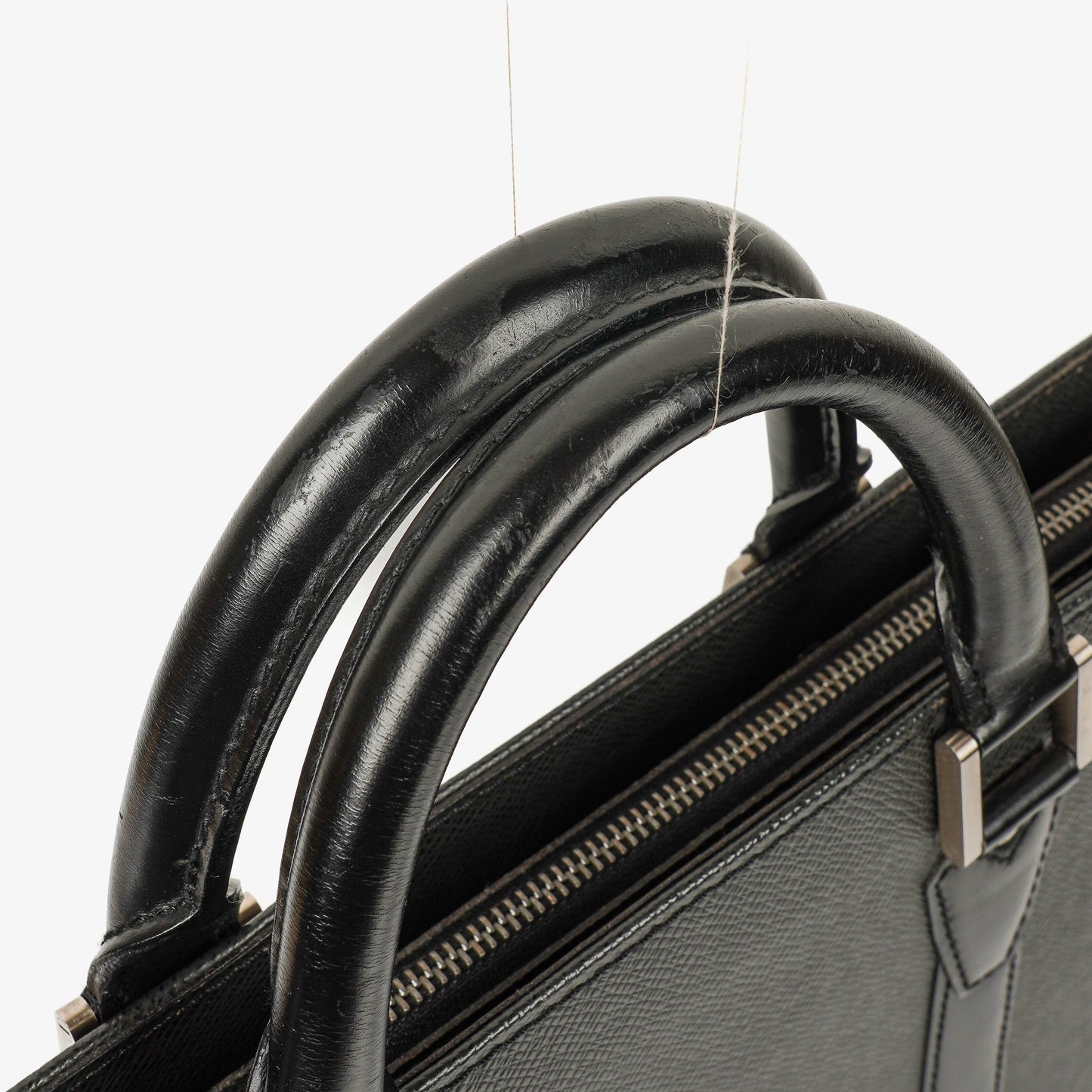 Louis Vuitton Lozan Black Taiga Leather Briefcase Bag