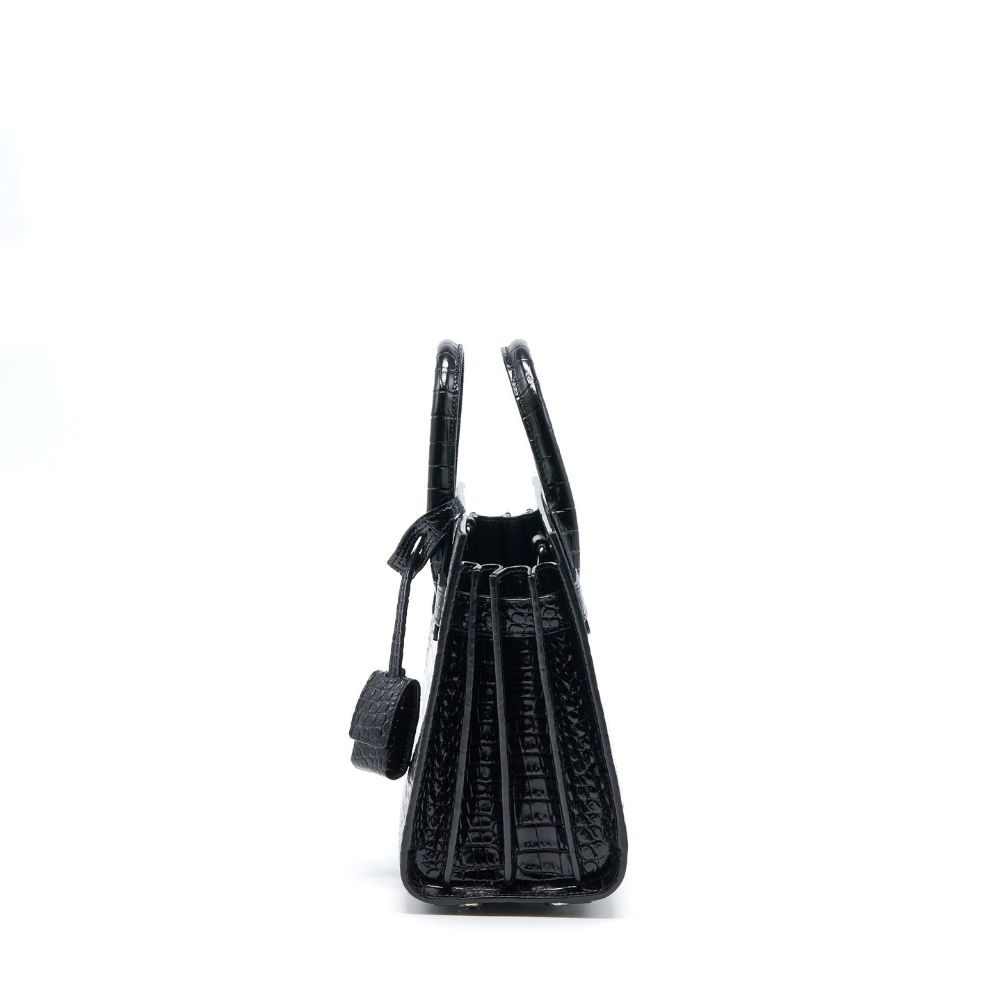Saint Laurent/ Sac De Jour Nano Crocodile-Embossed Black