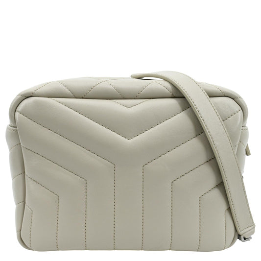 YVES SAINT LAURENT Loulou Y Small Calfskin Leather Crossbody Bag White