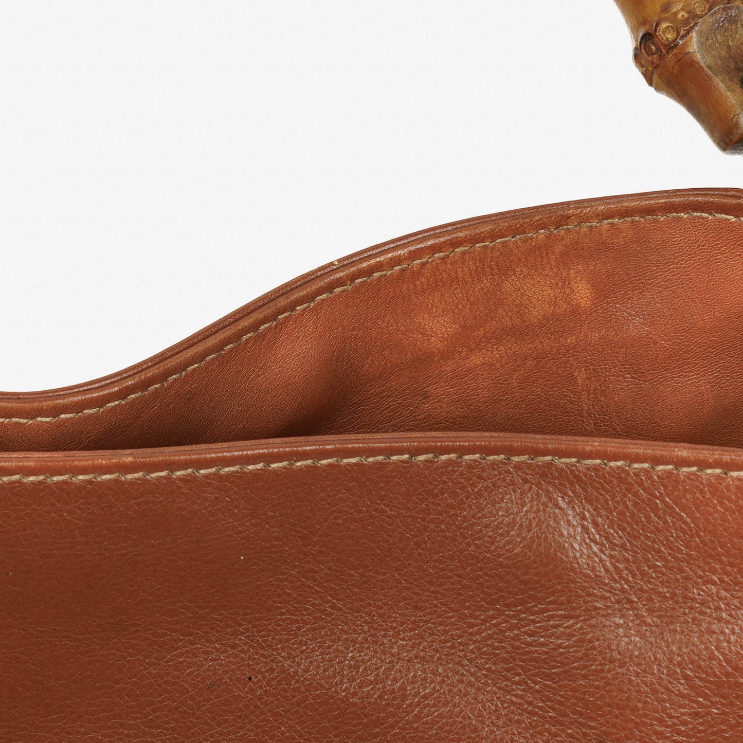 Gucci Bamboo Top Handle Brown Leather Hobo Bag
