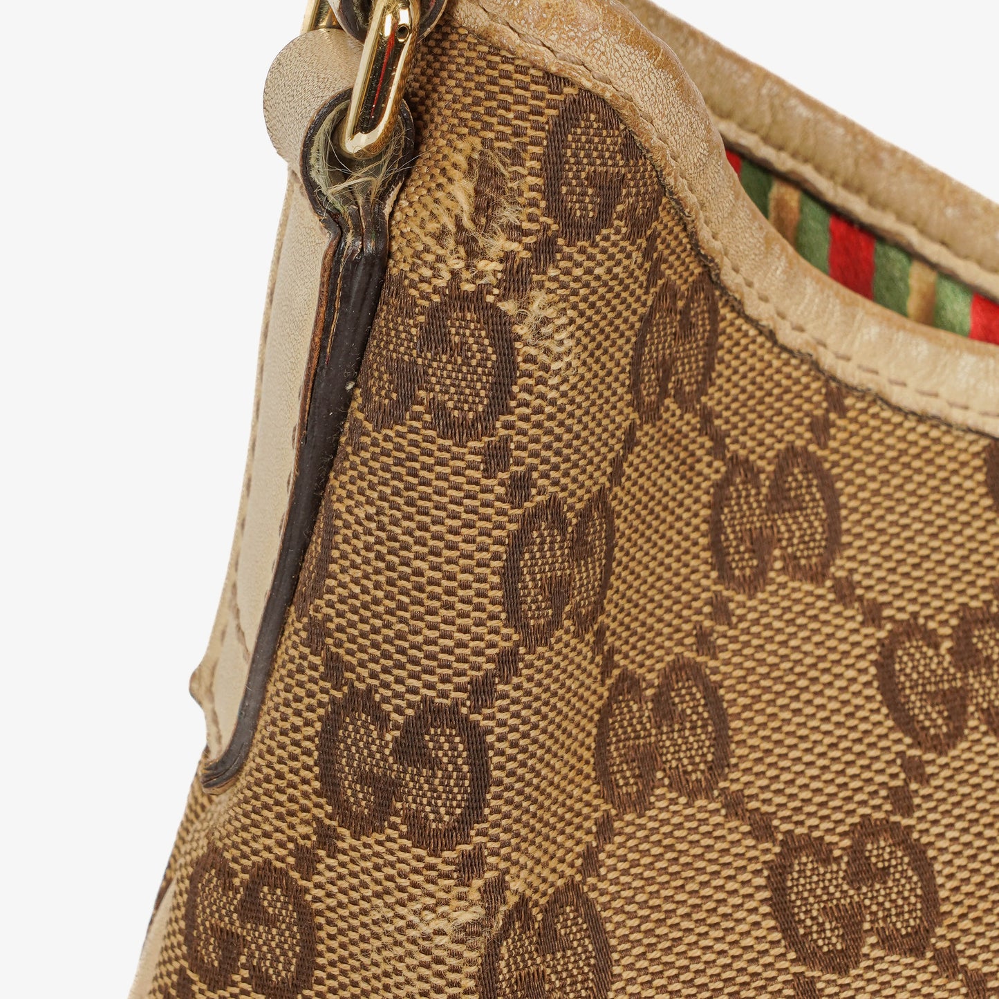 Gucci New Britt Off White Monogram Hobo Bag