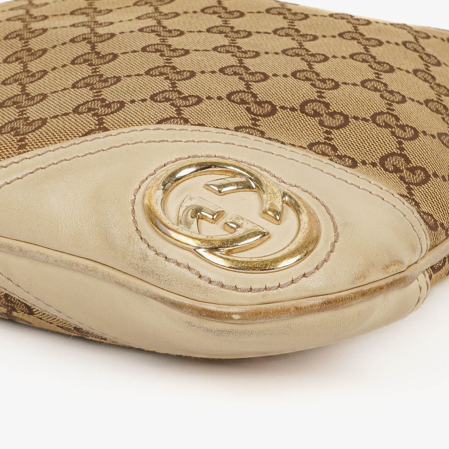 Gucci New Britt Off White Monogram Hobo Bag
